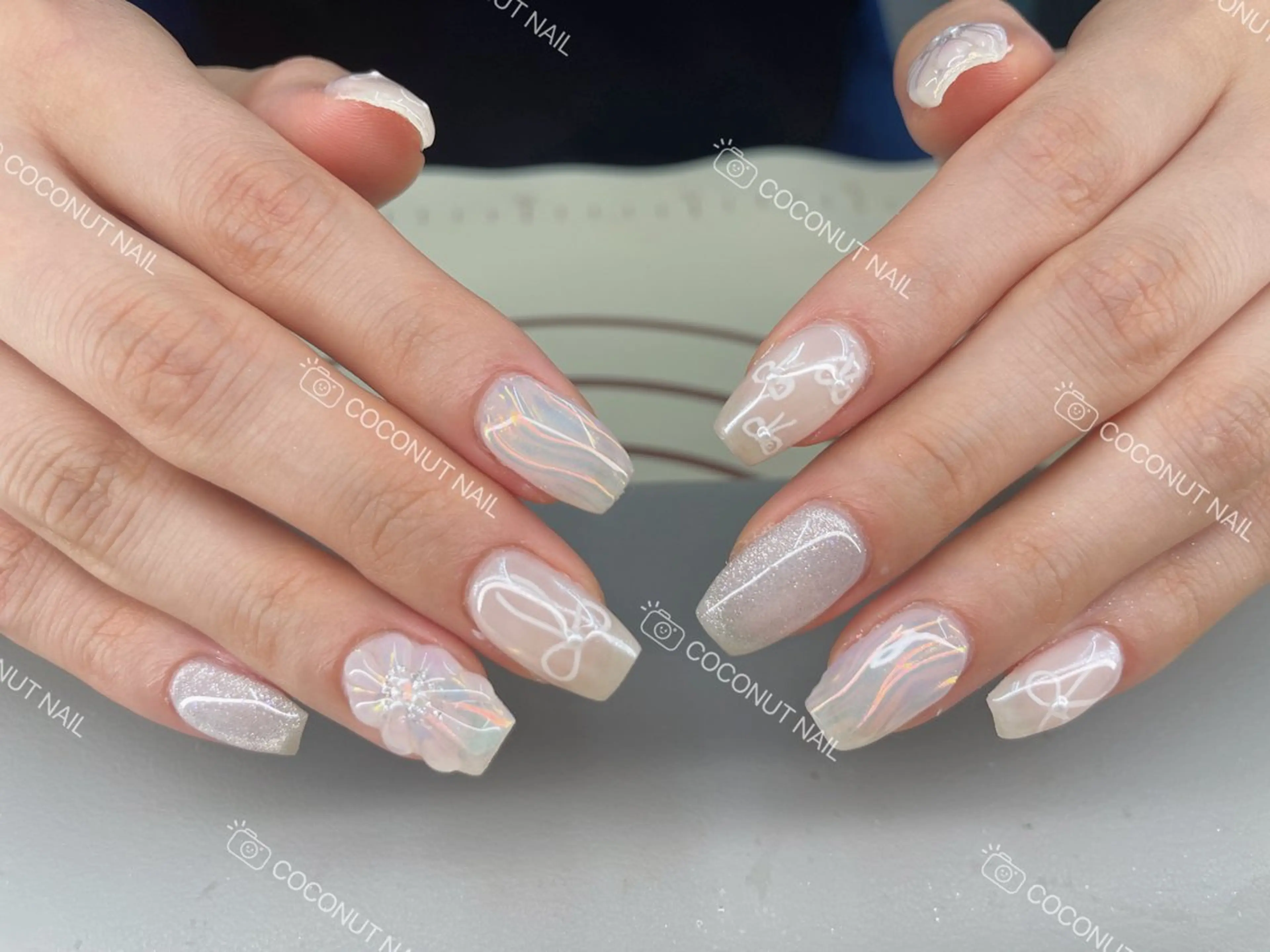 ネイル ハンドネイル 神田 ココナッツのネイルデザイン