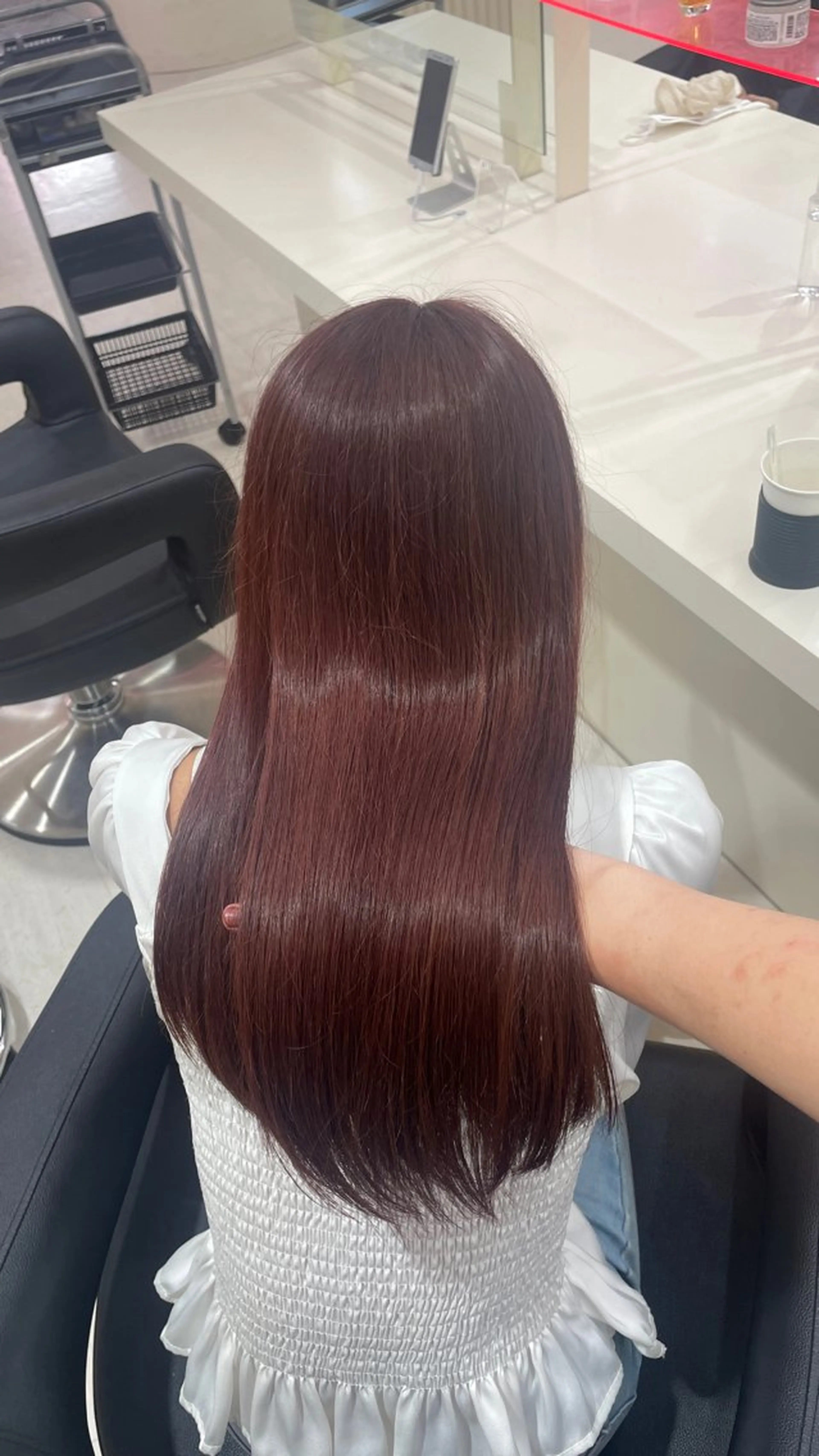 ロング ロング ヘアカラー トリートメント ヘアセット 💗暖色カラー💗 ツヤ髪💗Mayaのヘアスタイル