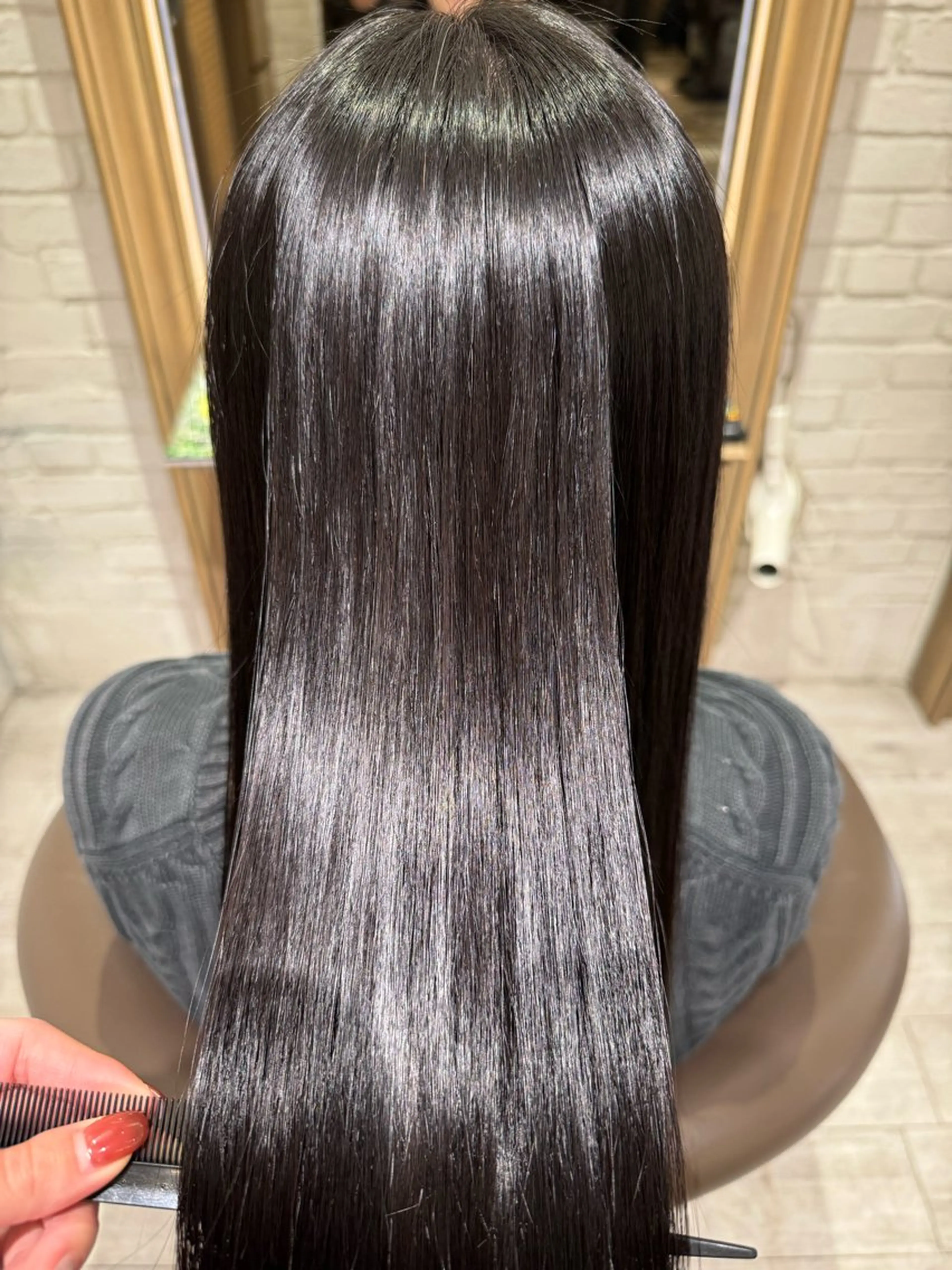 ロング 縮毛矯正 堀江美容室 千晶のヘアスタイル