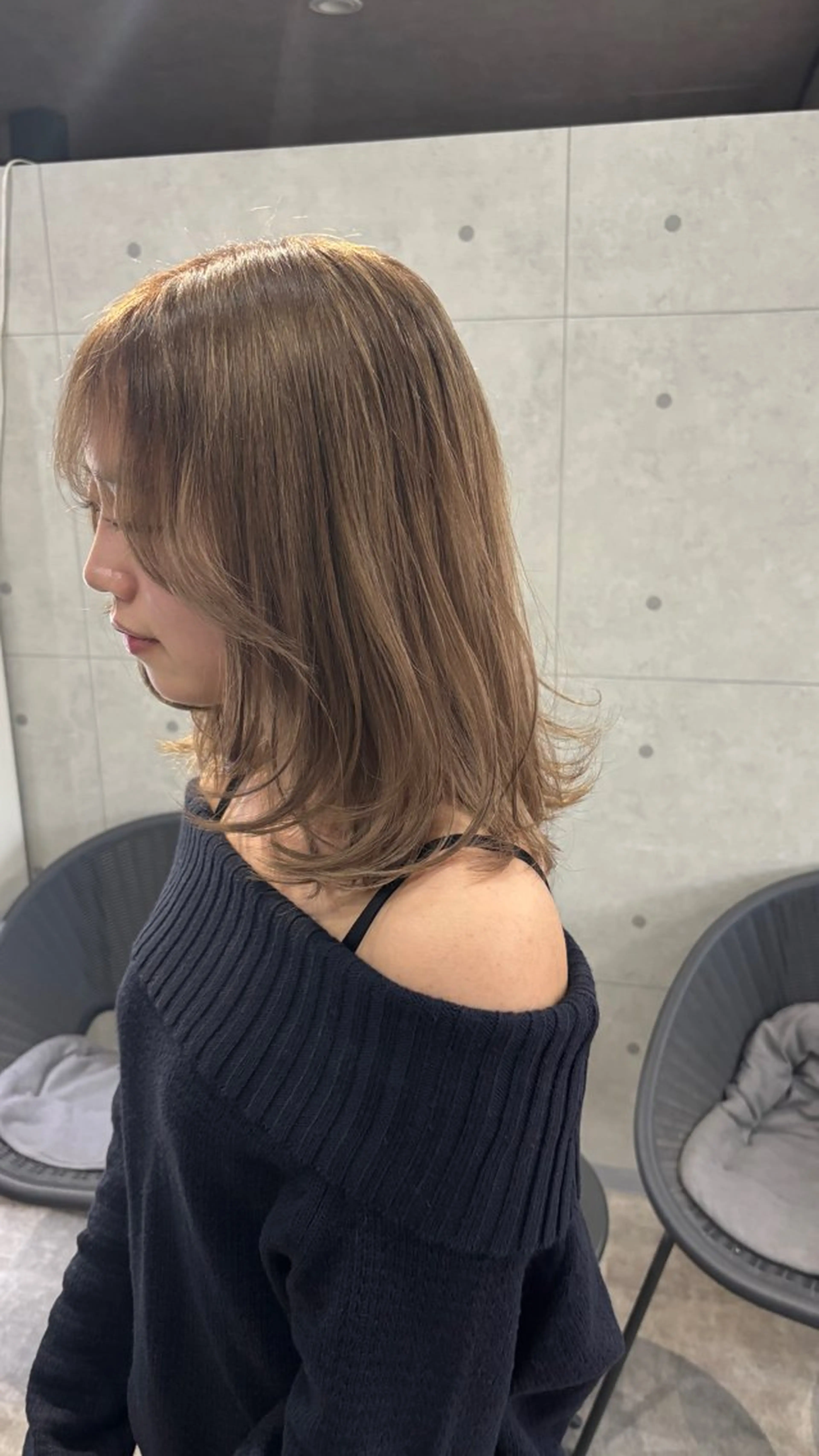 ミディアム ショートボブ ボブ ハイライト 髪質改善 レイヤーカット カット ヘアカラー REVE所属・REVE美容室 REVEマツエクのヘアスタイル