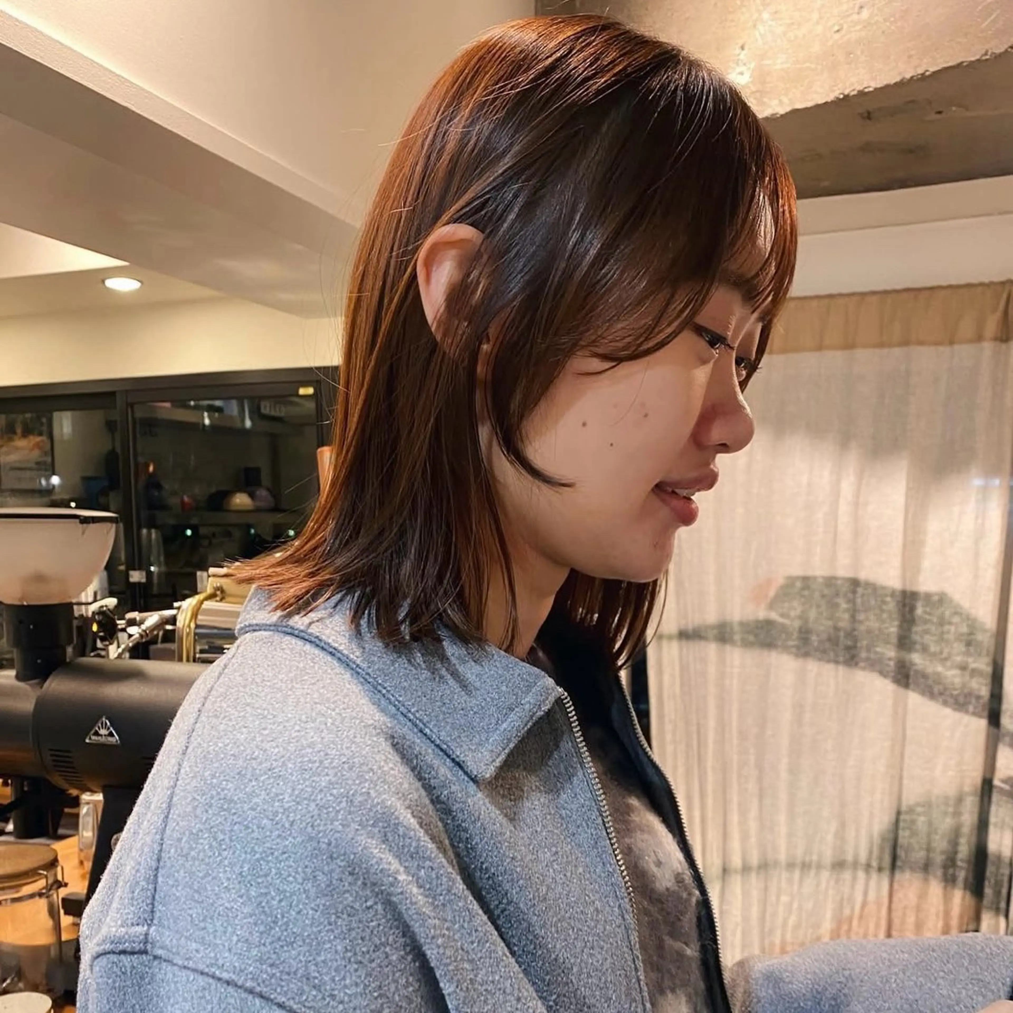 ミディアム 顔周りカット chiho🌛ボブ /髪質改善カラー🫧のヘアスタイル