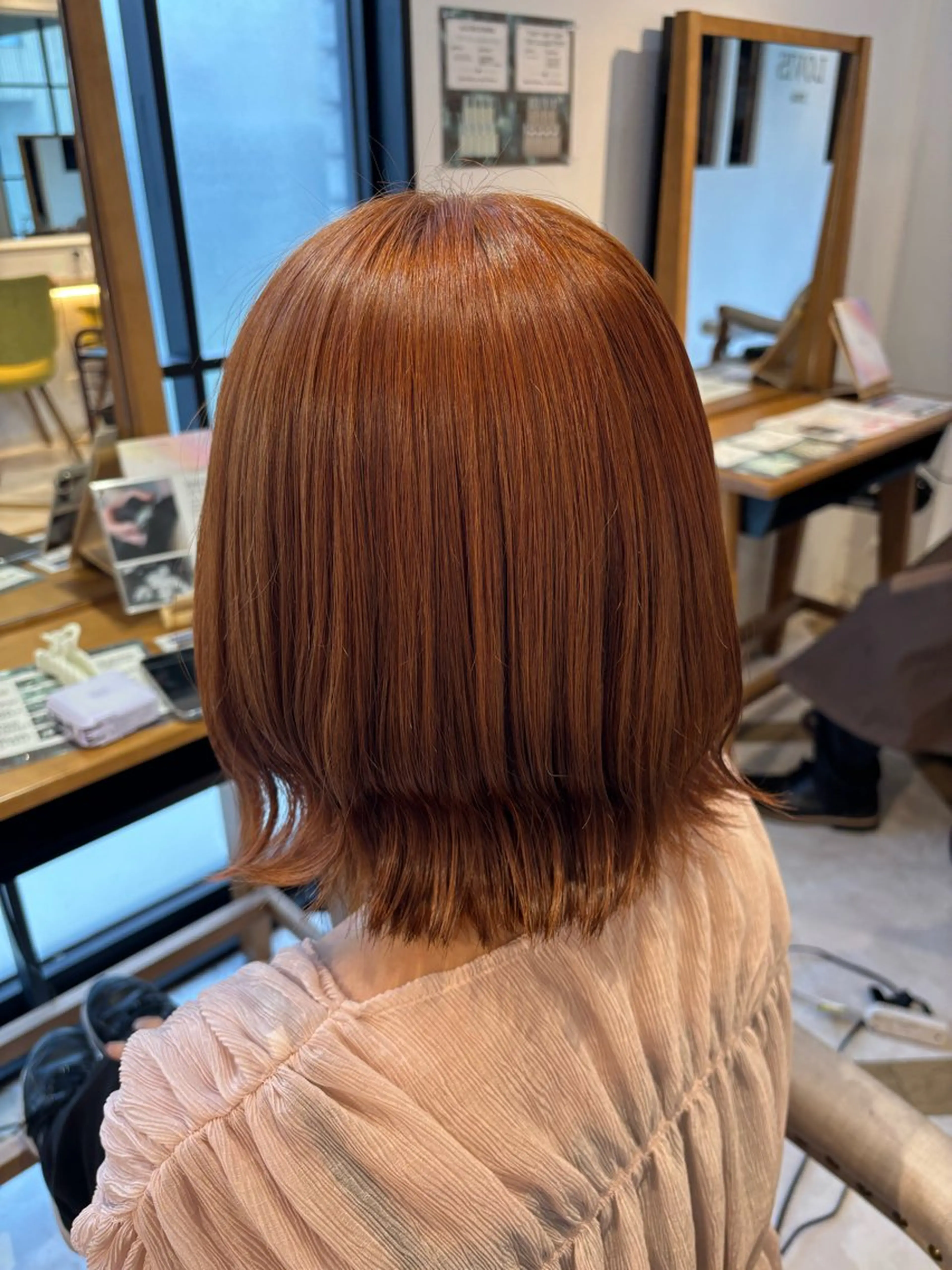 ショート 縮毛矯正 酸性ストレート 🖤みらい🖤カット ブリーチモデル募集のヘアスタイル