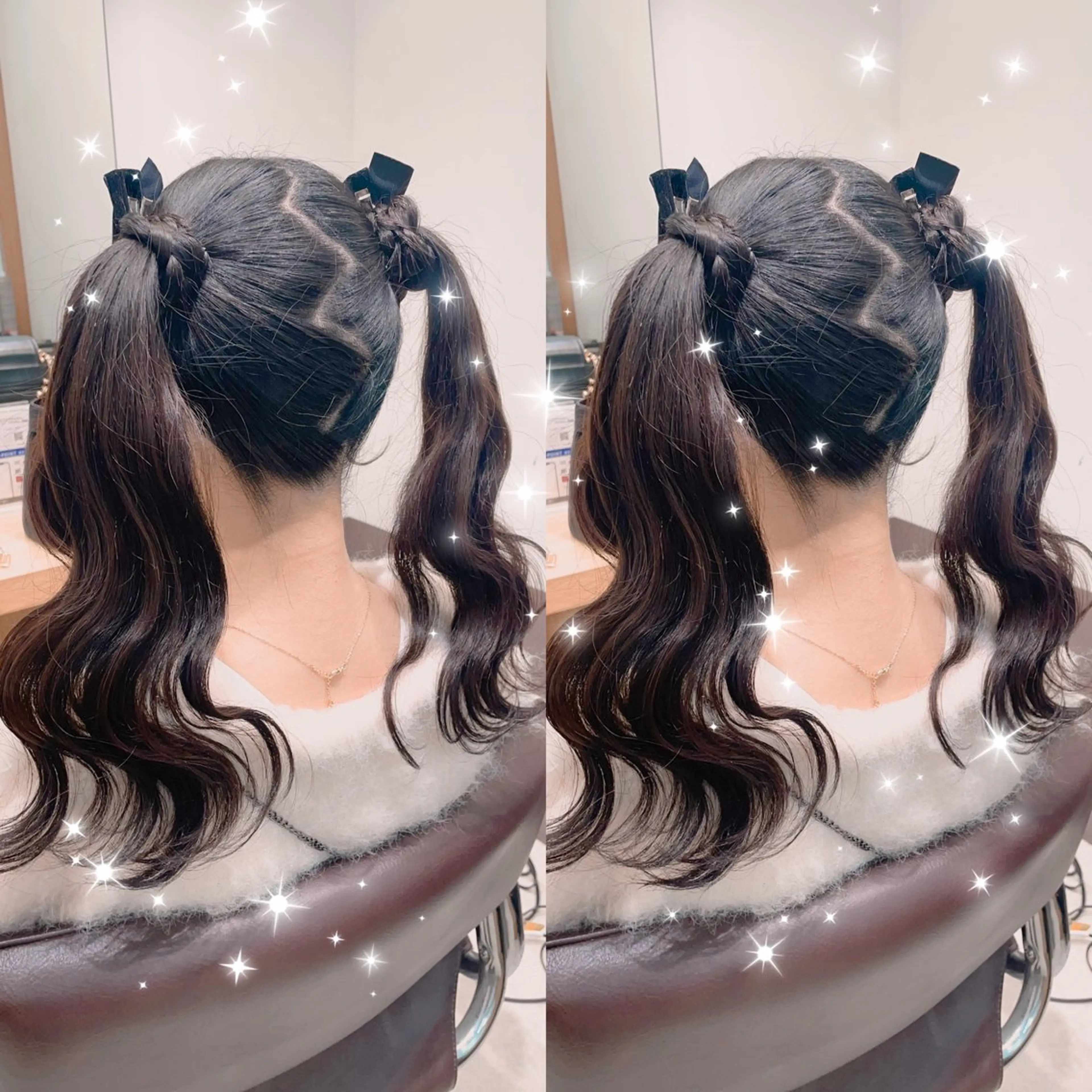 ロング ヘアアレンジ ツインテール ロング amunedat salon所属・新宿三丁目アイドル ヘアメイクたでぬまのヘアスタイル