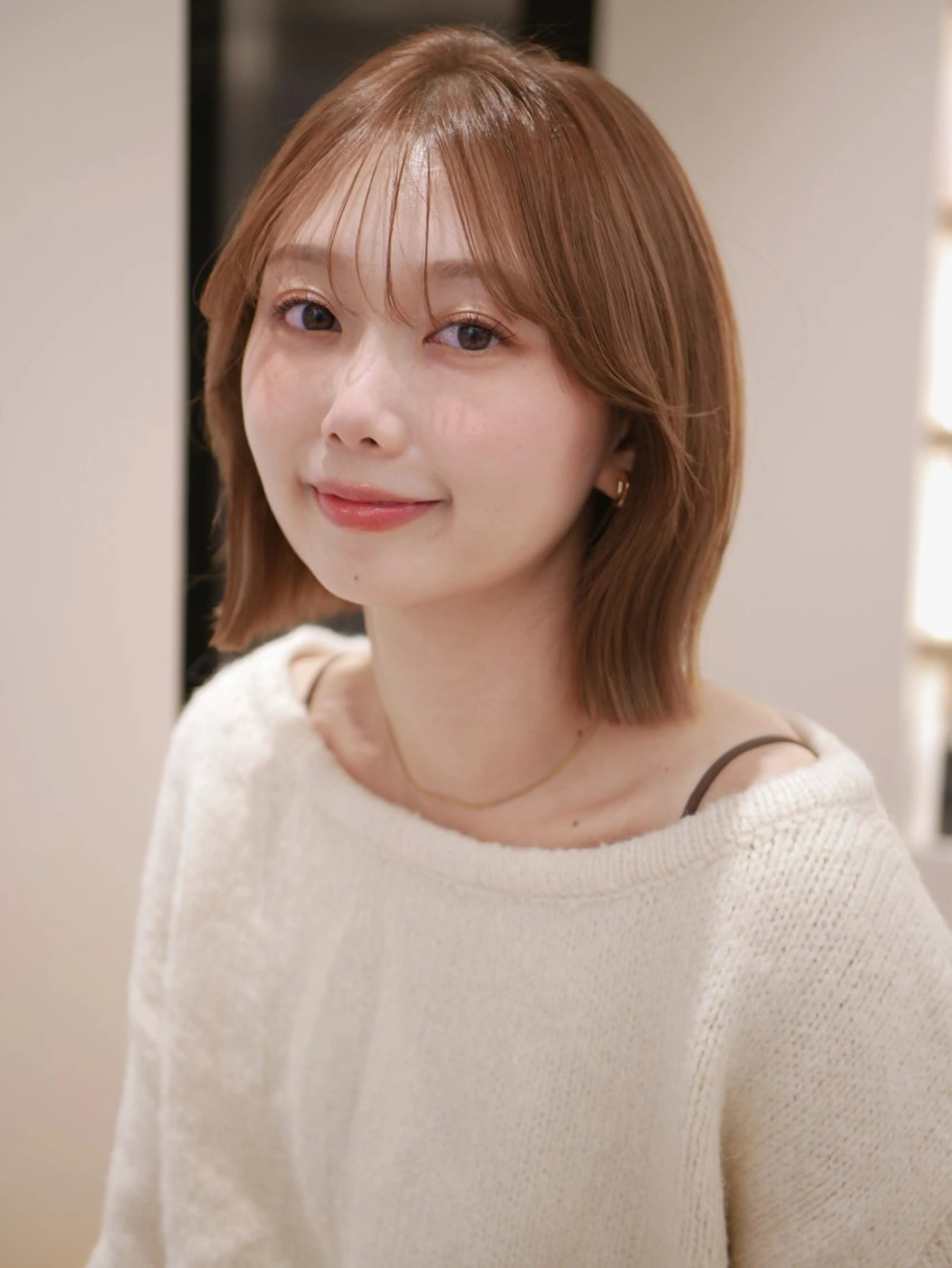 カラー ヘアカラー ばんちなつ / ボブ/透明感カラーのヘアスタイル