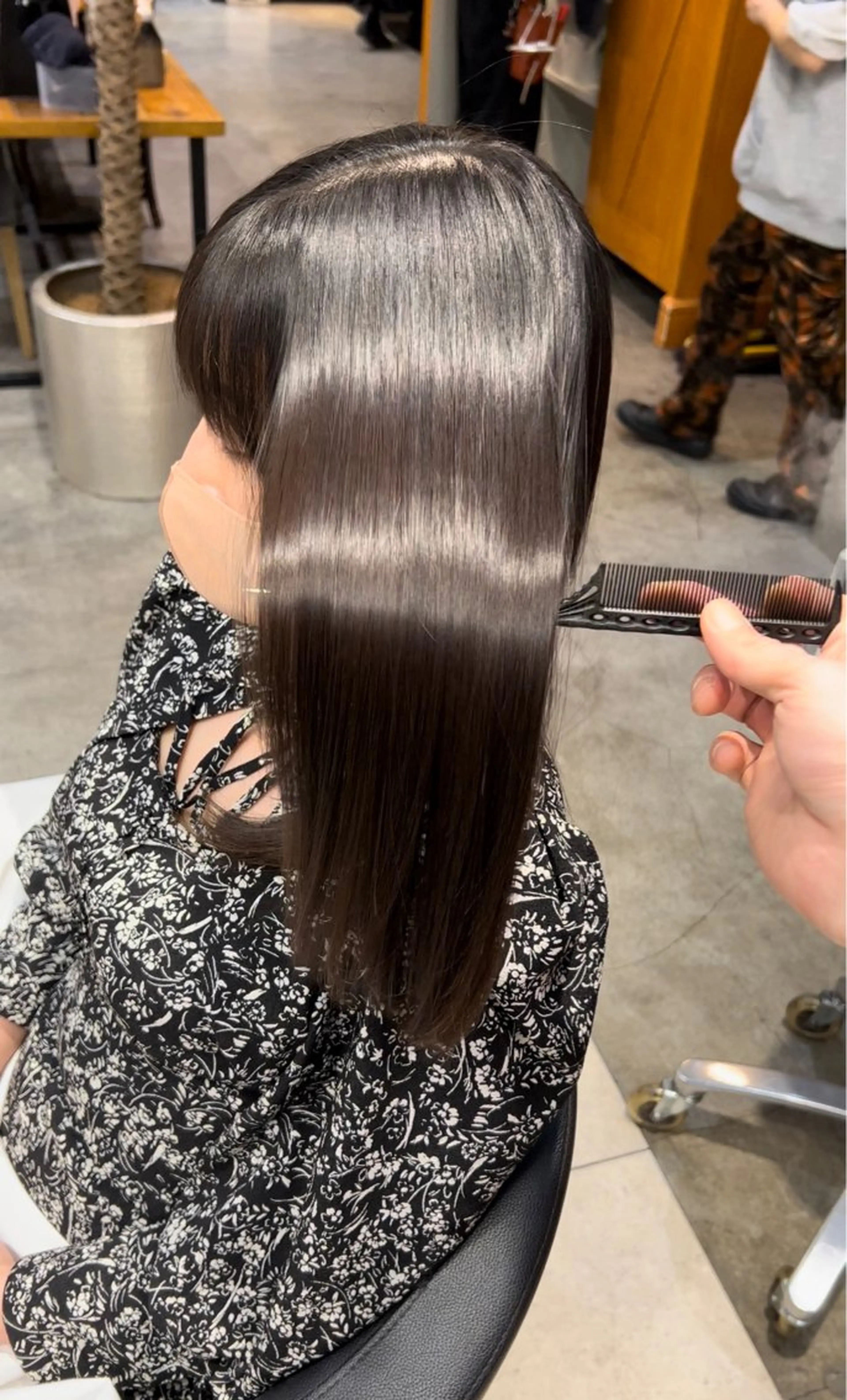 ミディアム 髪質改善 縮毛矯正 トリートメント 酸性ストレート ヘアカラー 縮毛矯正 髪質改善/縮毛矯正 /DAIKIのヘアスタイル
