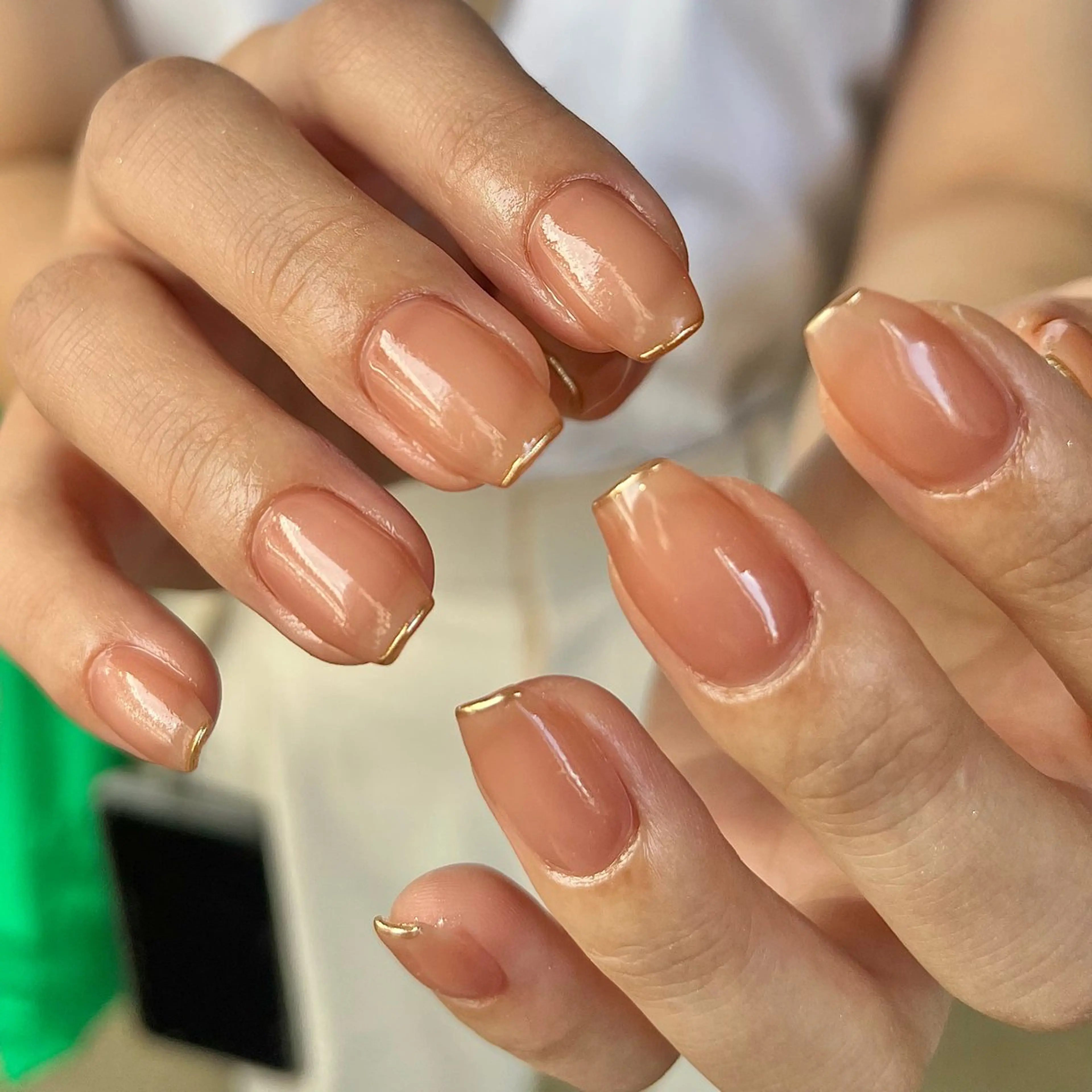 ネイル グリーン vegh.所属・vegh. nail／阿波座のネイルデザイン