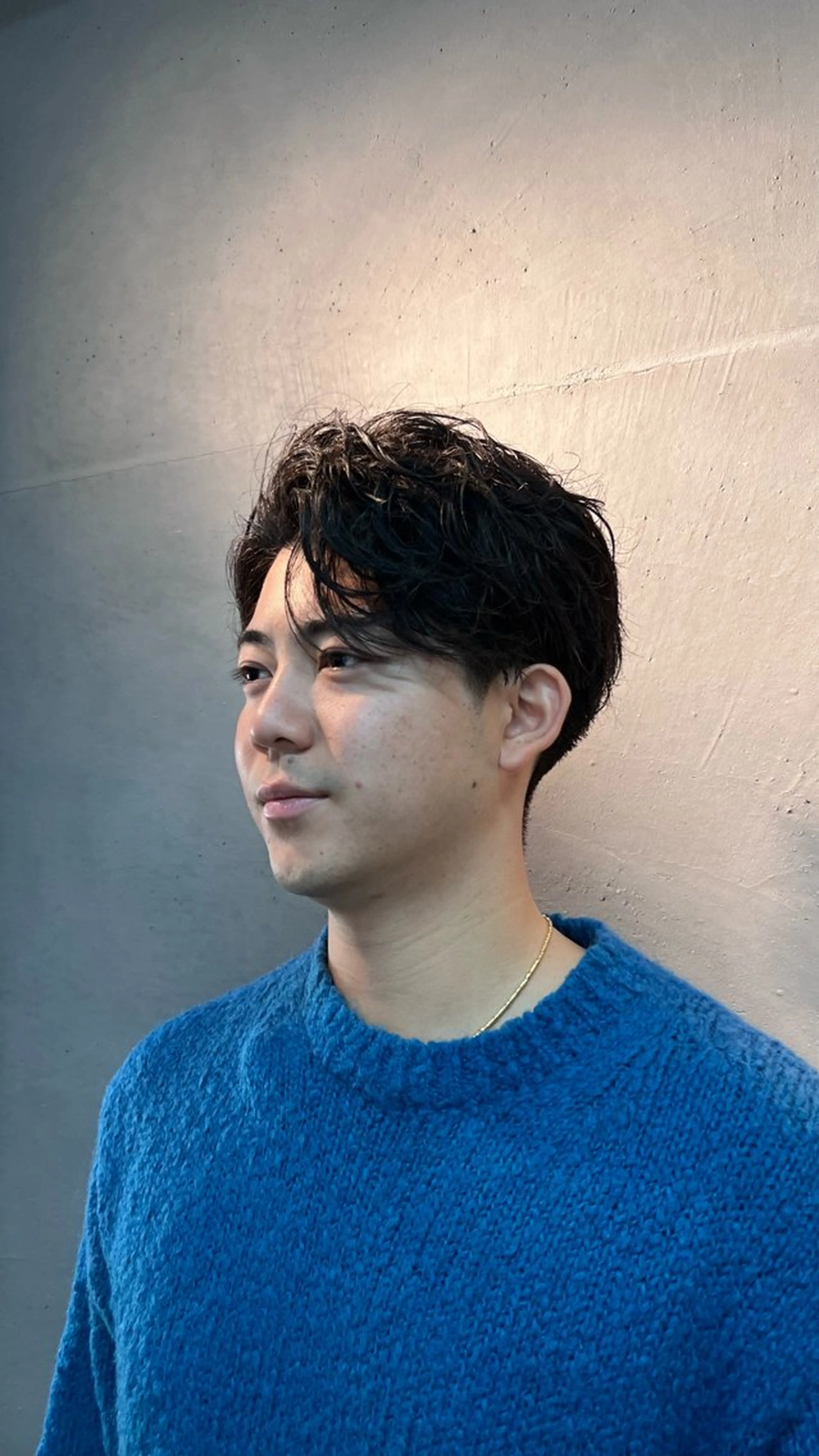 ショート パーマ メンズ センターパート メンズパーマ かきあげバング スパイラルパーマ 💥メンズパーマ /表参道/モント💥のヘアスタイル