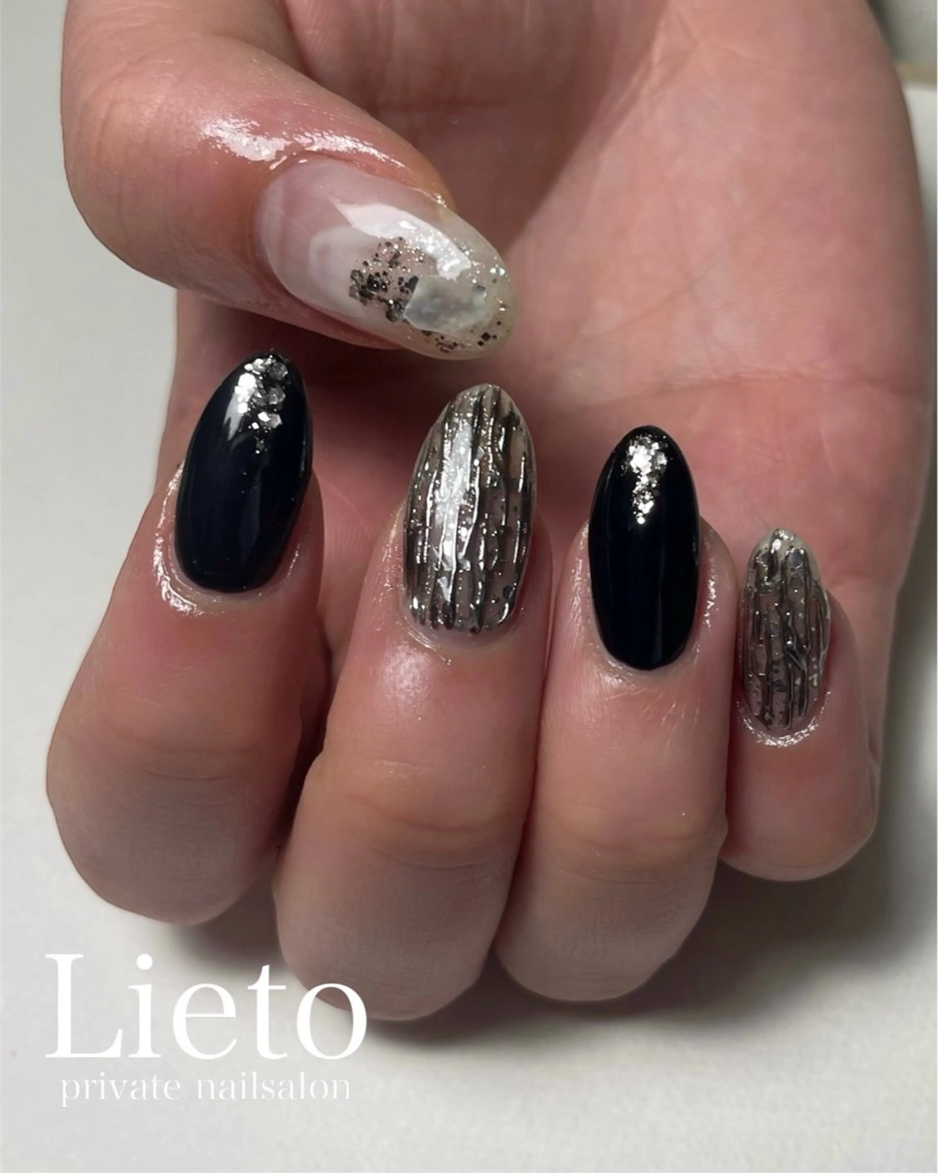 ネイル フレンチネイル グラデーション マグネットネイル ニュアンスネイル ワンカラーネイル nailsalon Lietoのネイルデザイン