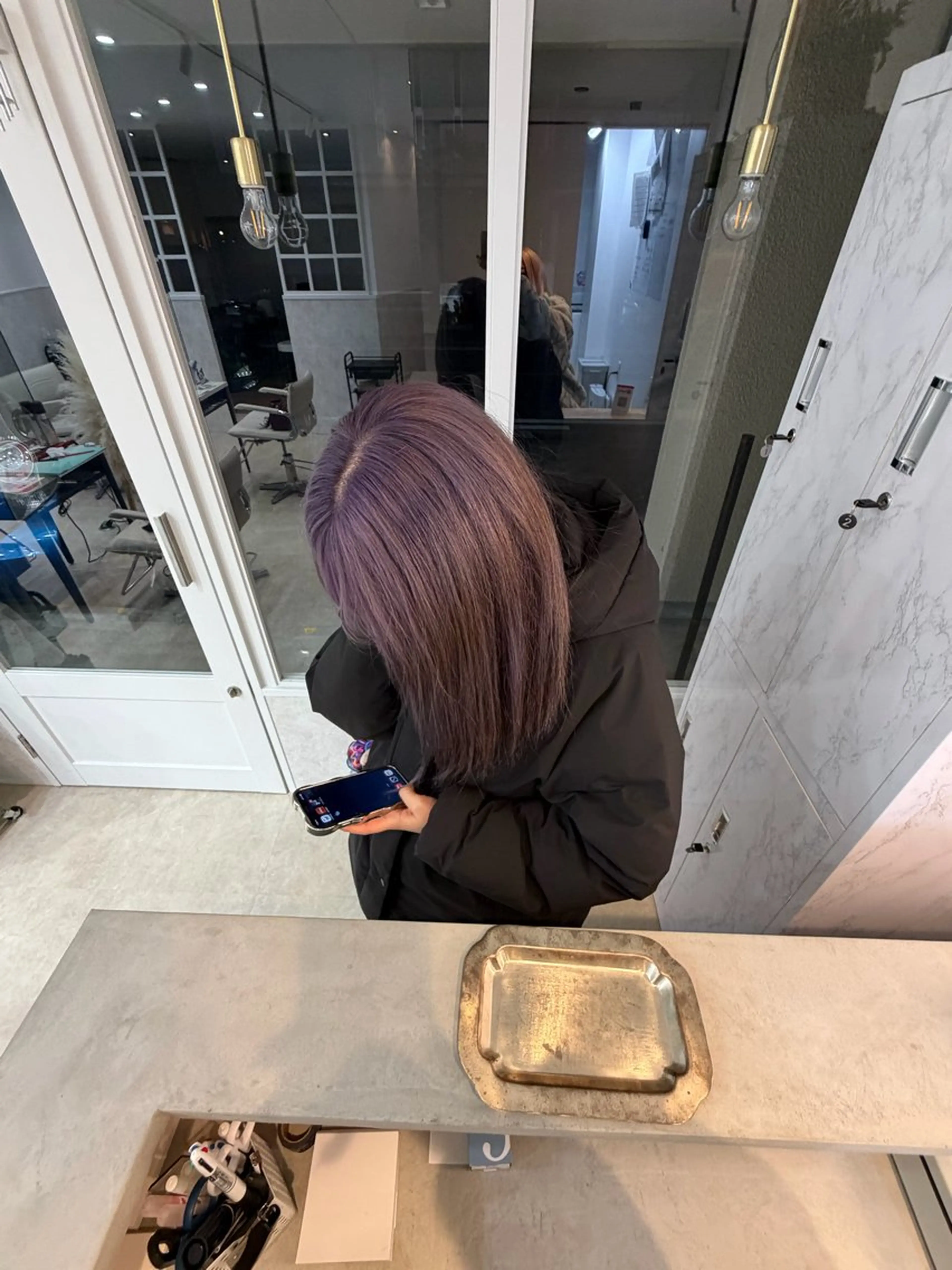 ミディアム カラー ブリーチ 永野 みゅうのヘアスタイル