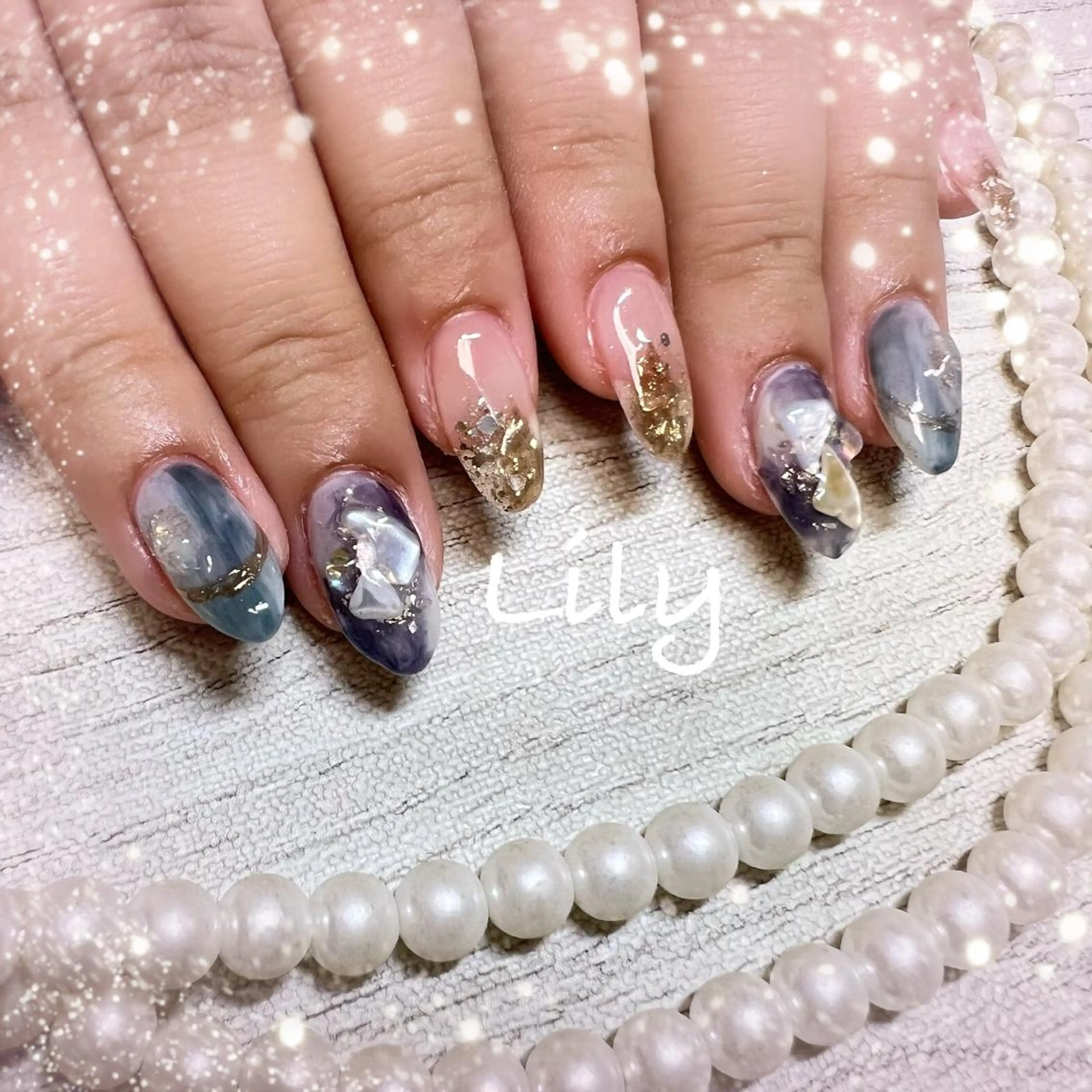 ネイル ハンドネイル Lily*nail 🌻Mii🌻のネイルデザイン