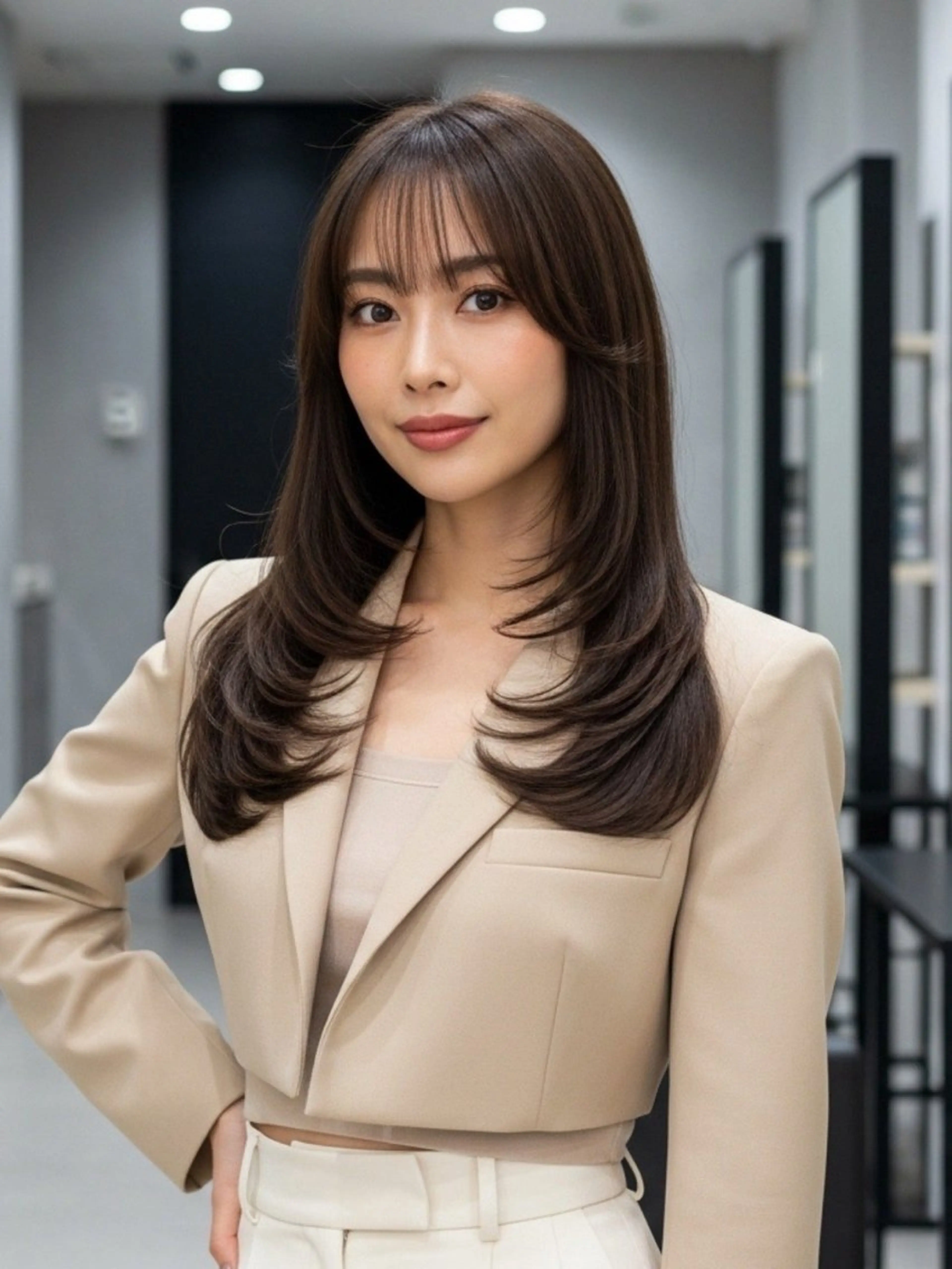 ロング 似合わせボブ✖️ 韓国レイヤー✨小関のヘアスタイル