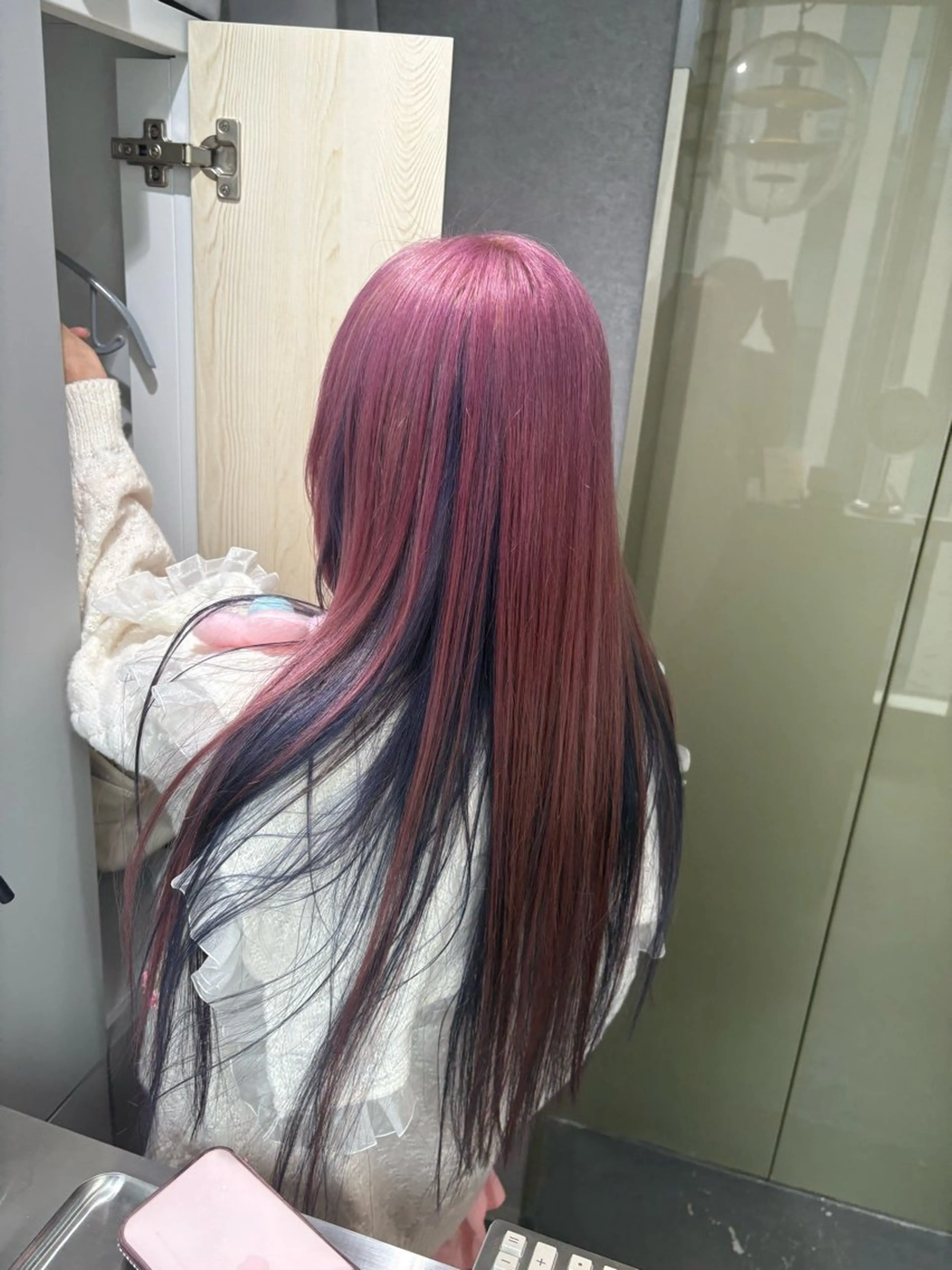 ロング カラー カット ヘアカラー トリートメント jyui/原宿 ハイトーン/デザインのヘアスタイル