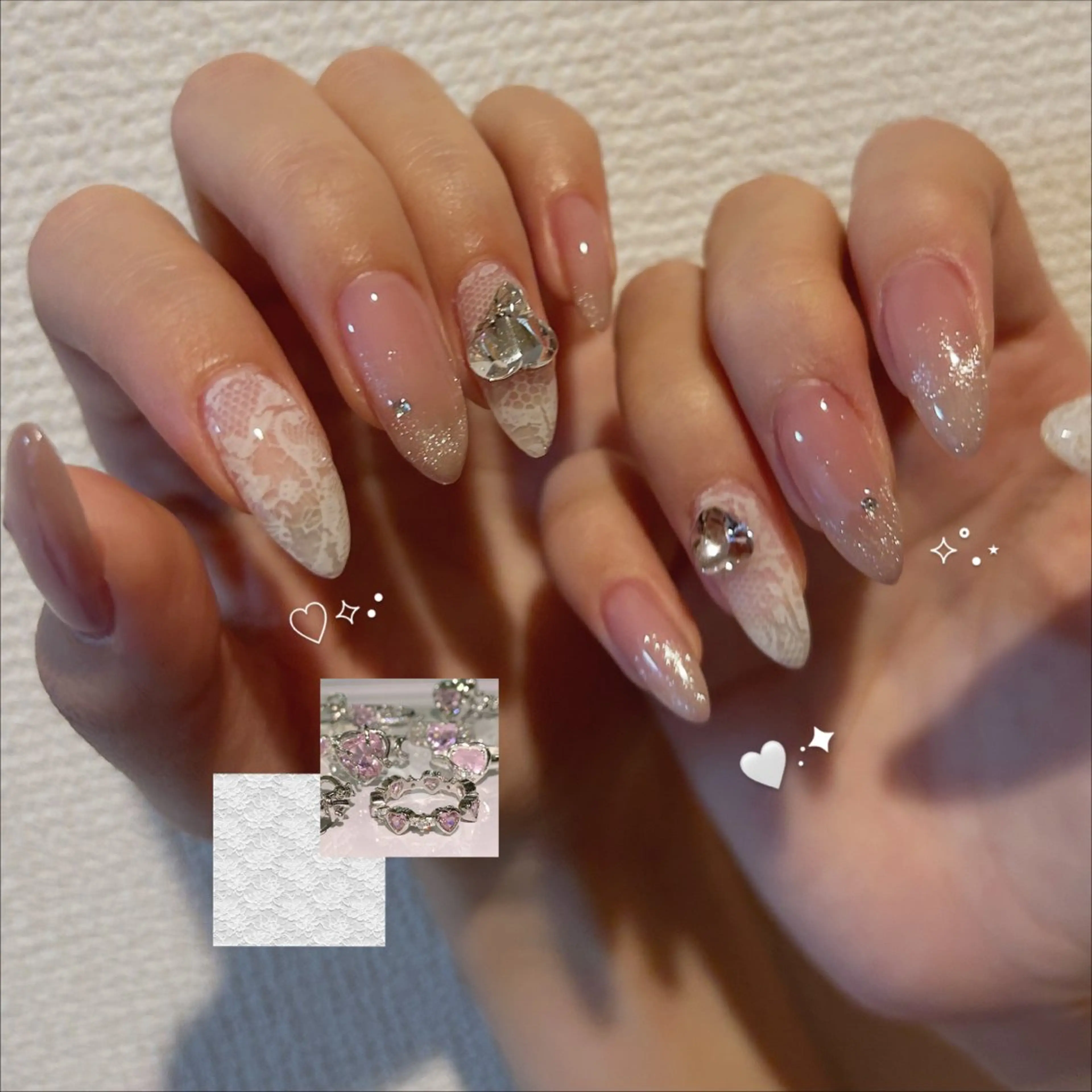 ネイル レース ハンドネイル emu nail shionのネイルデザイン