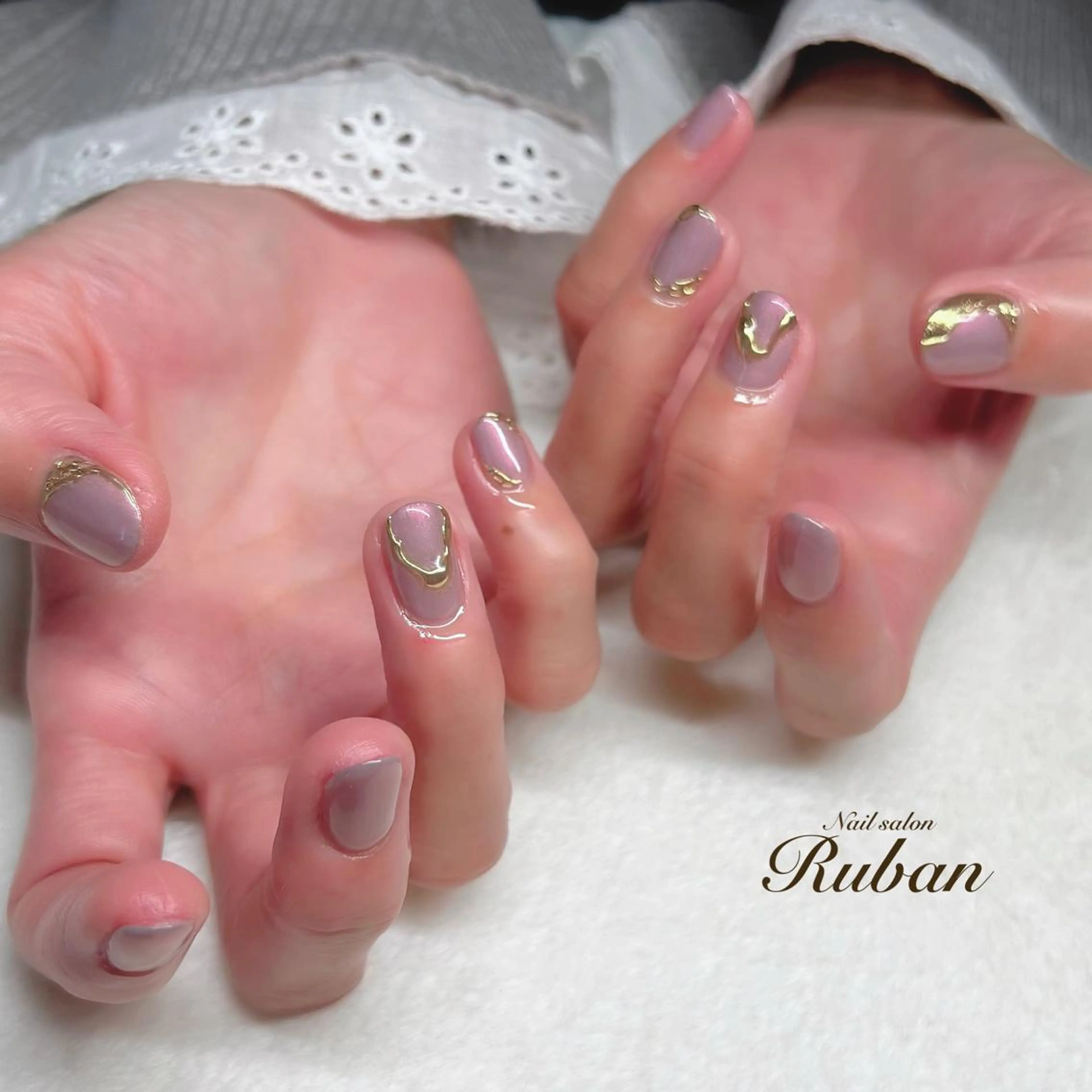 ネイル ミラーネイル ニュアンスネイル Nail salon Rubanのネイルデザイン