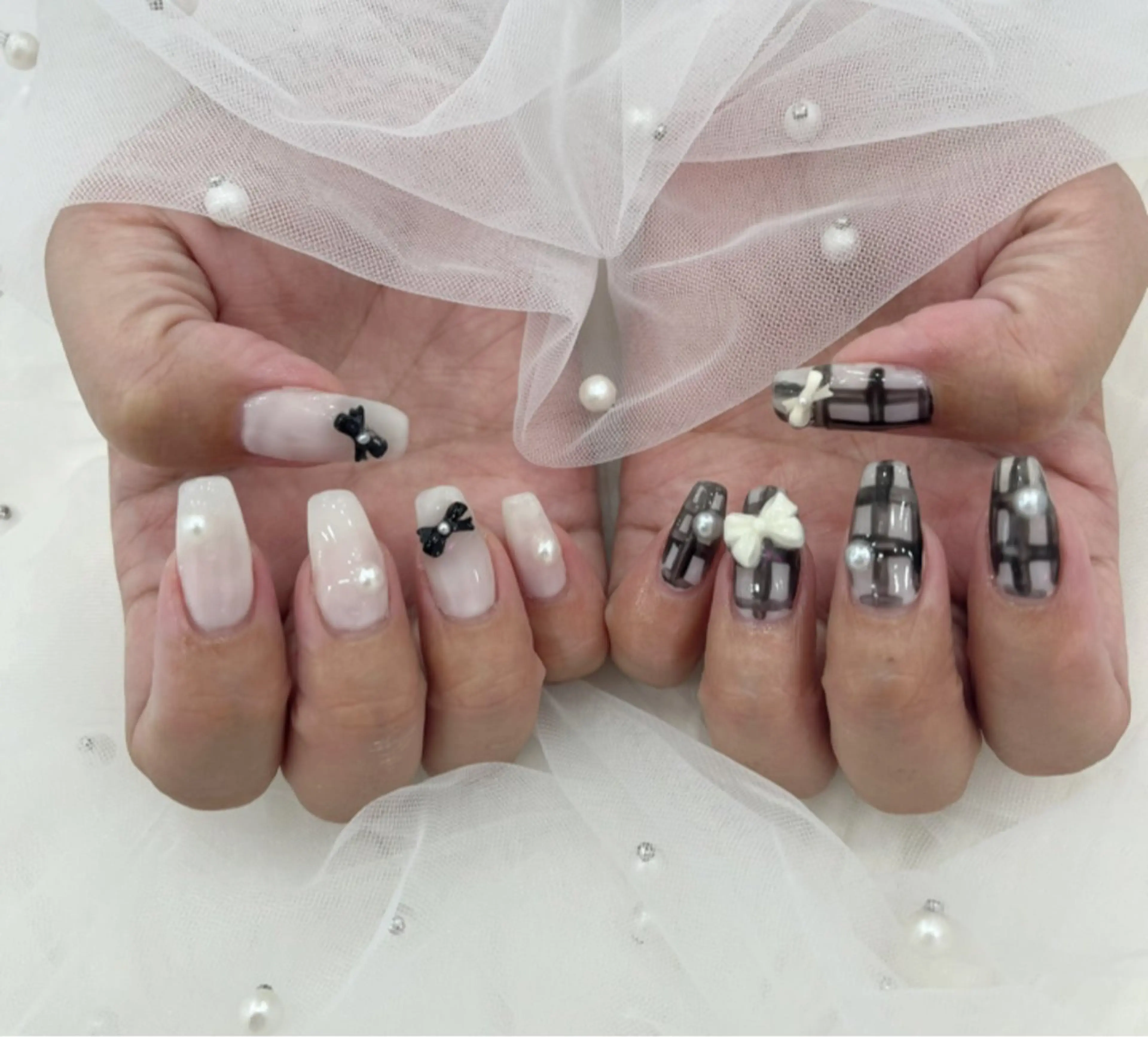 ネイル 長さ出し フットネイル ジェルネイル 韓国ネイル マグネットネイル #Amin nail salonのネイルデザイン