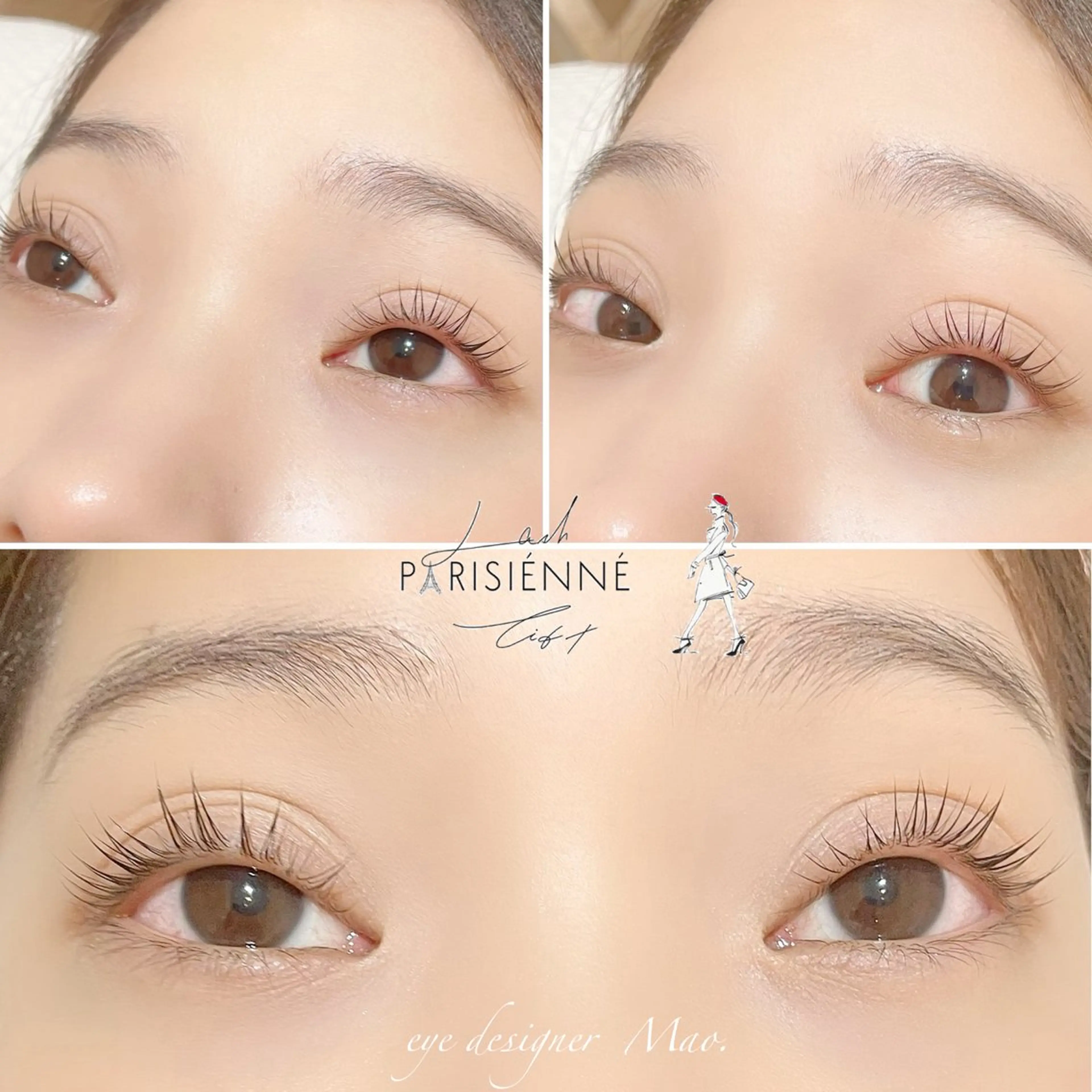 マツエク・マツパ 束感まつ毛 フラットラッシュ 韓国風マツエク パリジェンヌラッシュリフト まつげパーマ nail&eye AO(ネイルアンドアイアオ)所属・【AO】eye MAO💎のマツエク・マツパデザイン