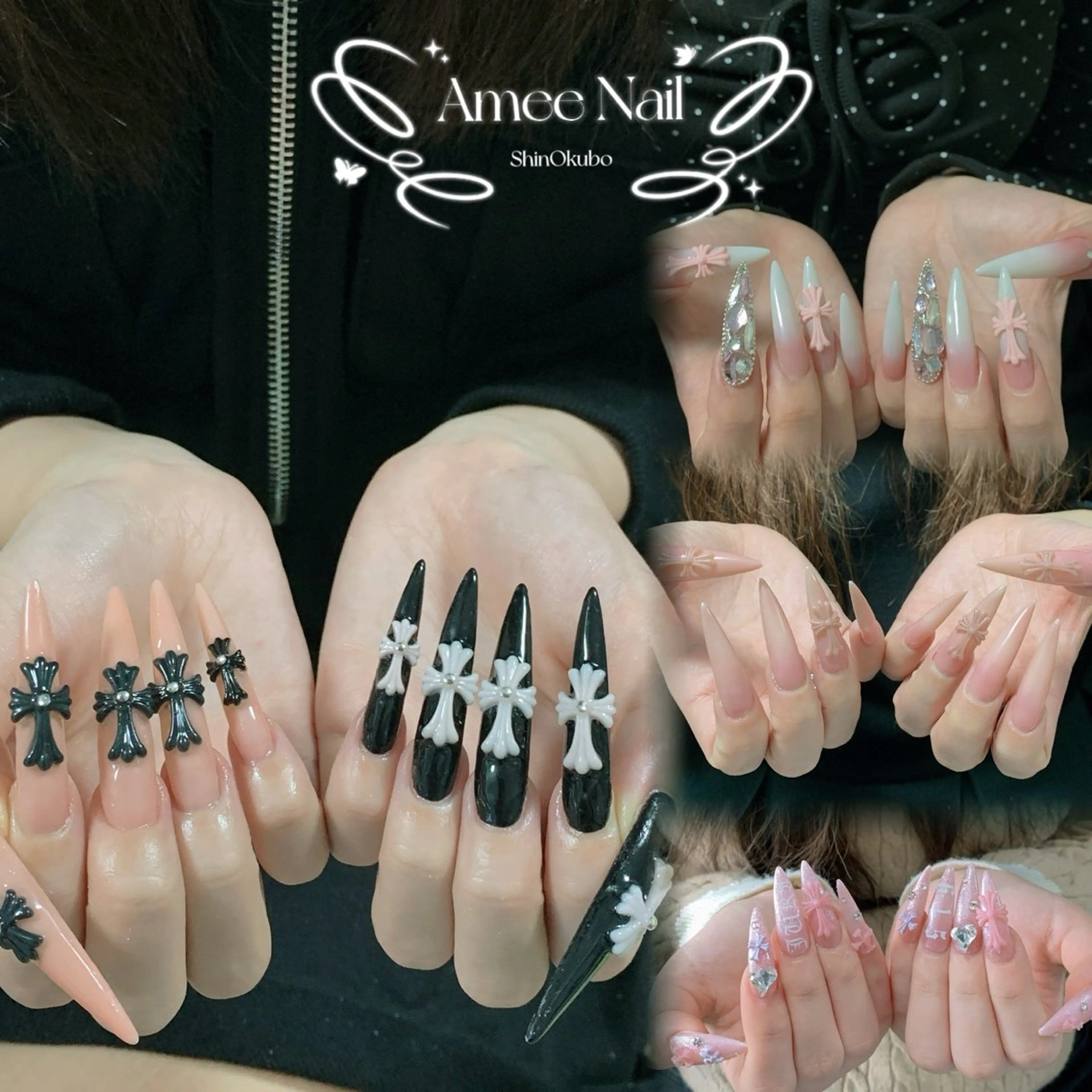 ネイル オーロラネイル クリアネイル 成人式 フラッシュネイル ジェルネイル ハンドネイル Amee Nail Salonのネイルデザイン