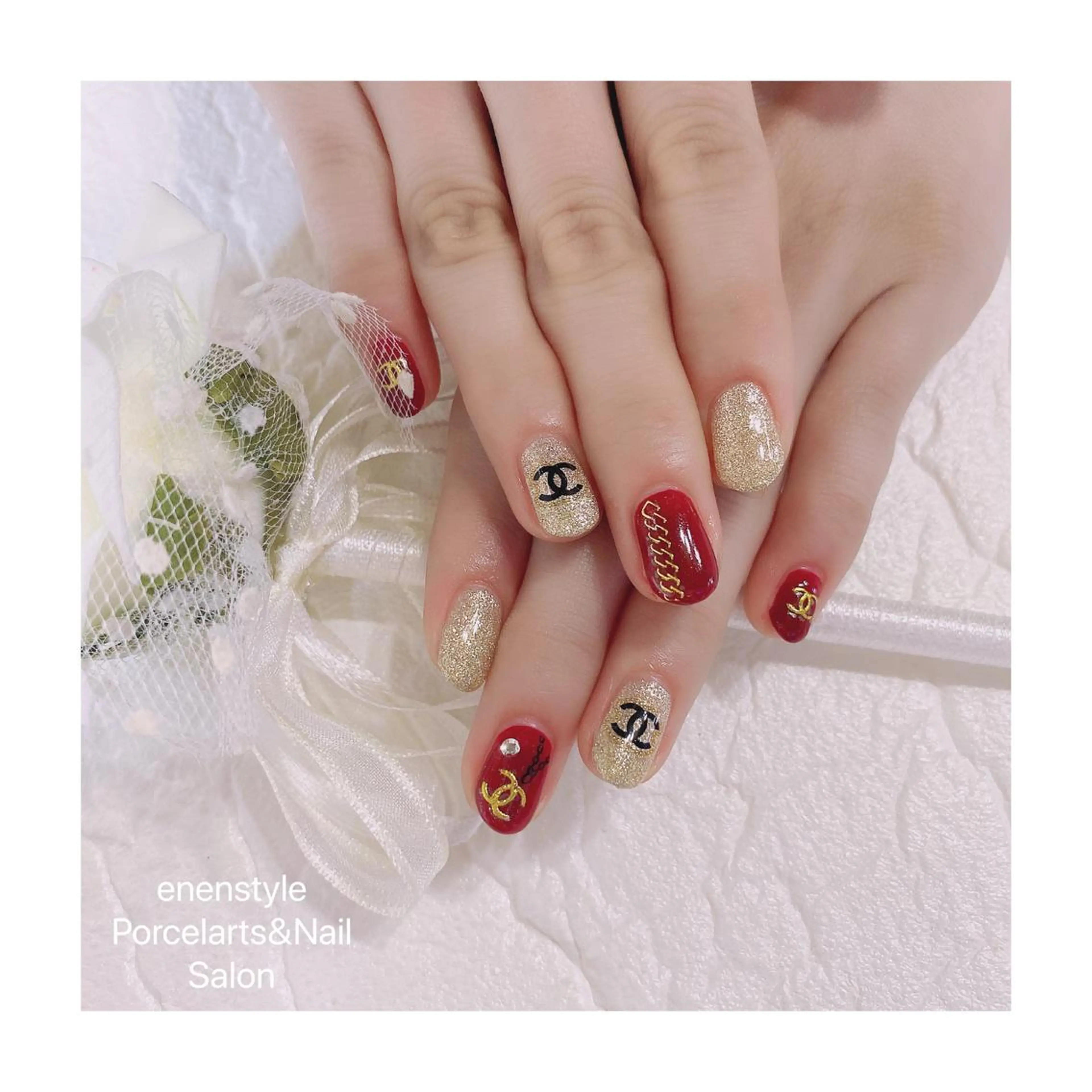 ショート ネイル ハンドネイル 👑enen style👑のネイルデザイン