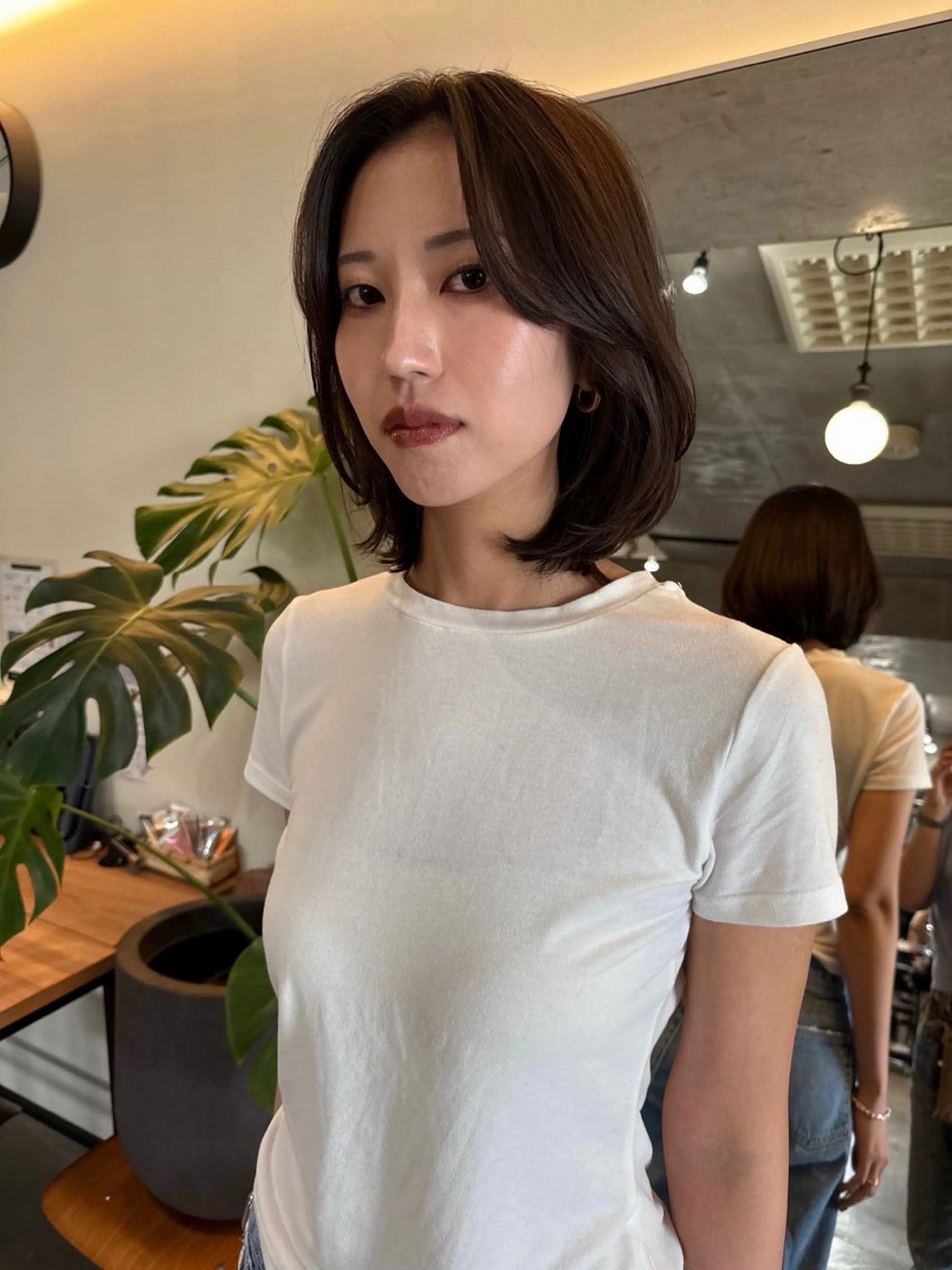 ショート かきあげバング レイヤーカット カット レイヤーカット\ウル フ　chinatsuのヘアスタイル