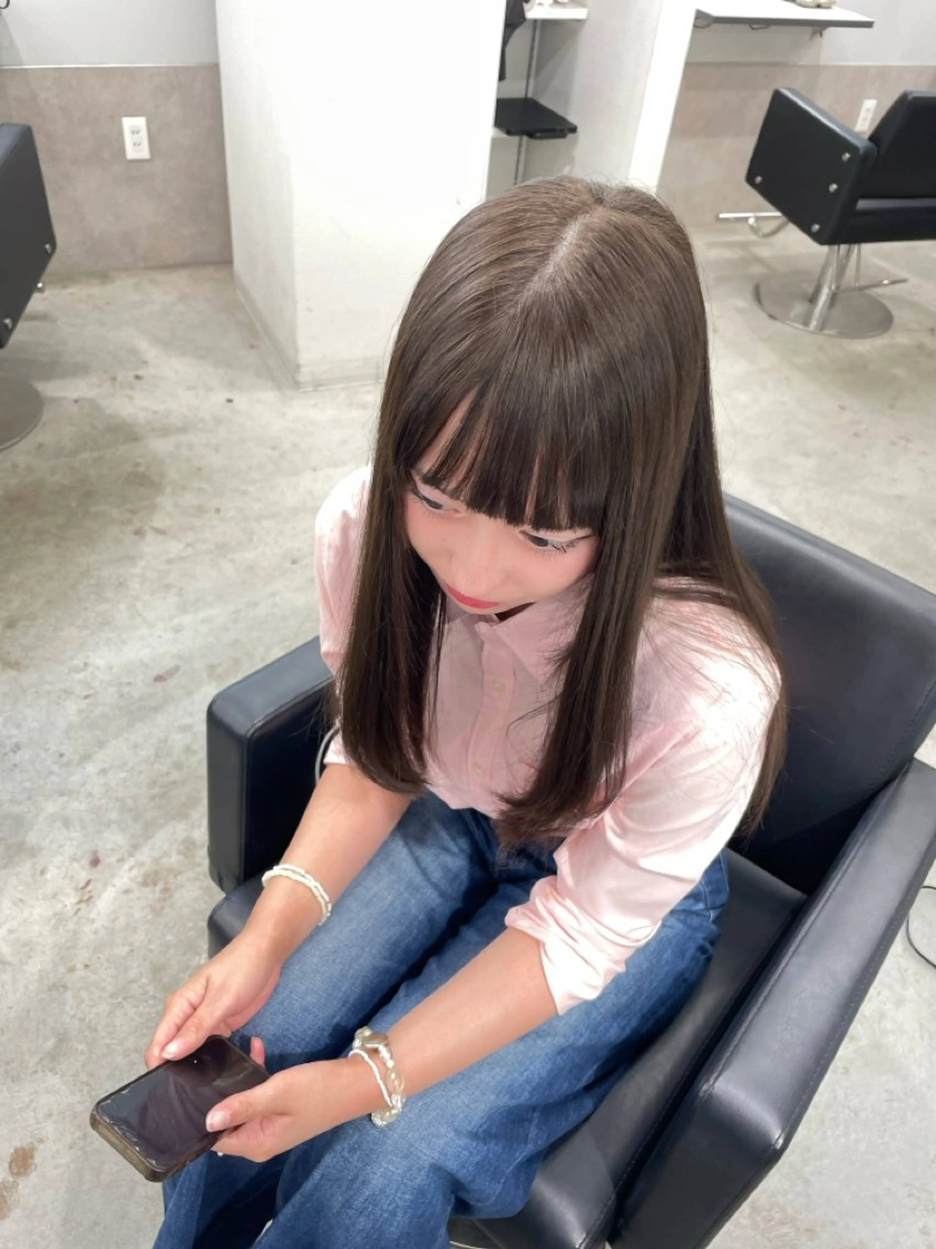 セミロング ブリーチなし透明感 🪄aoi🤎のヘアスタイル