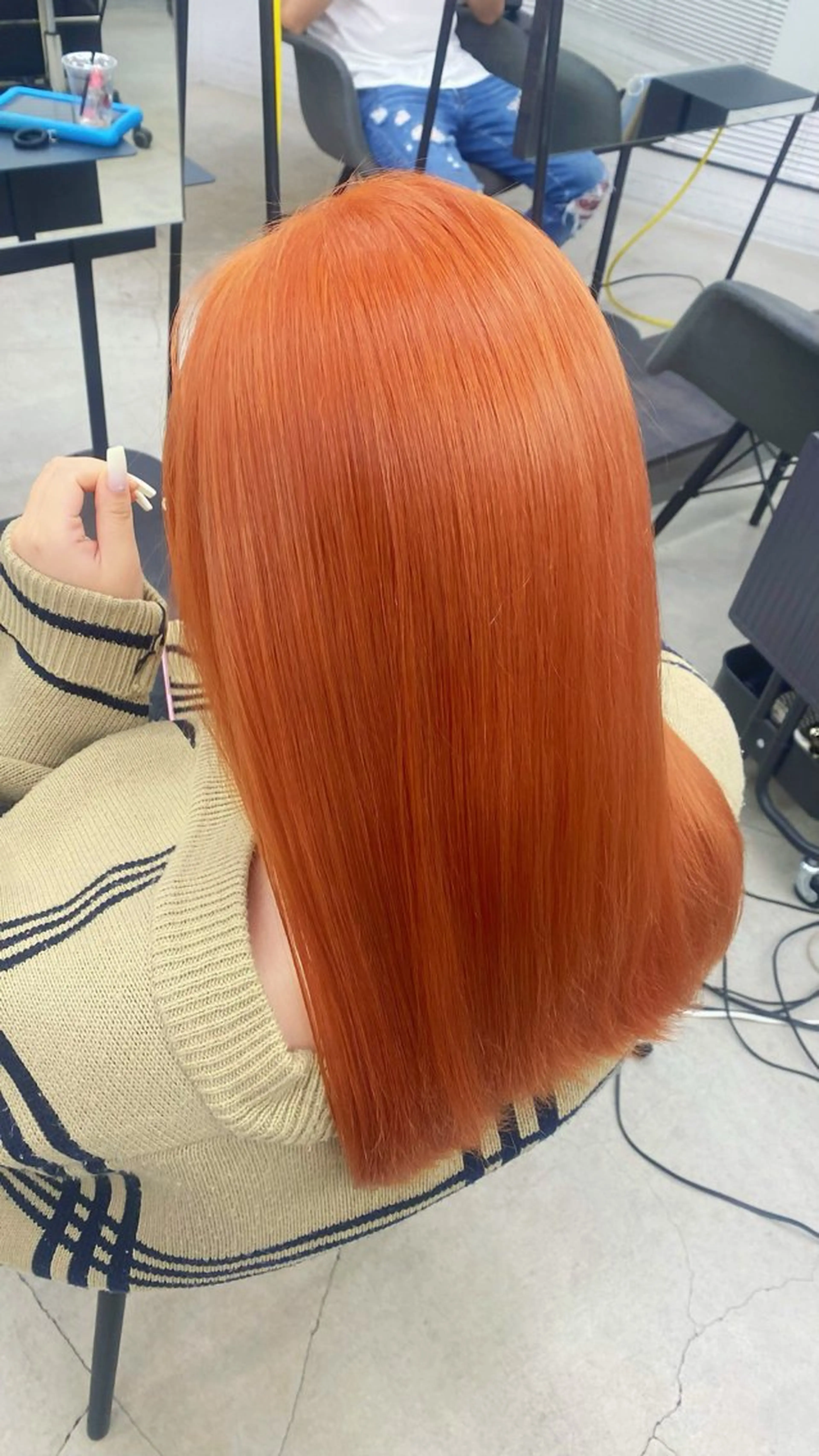 ロング カラー ブロンド オレンジ 透明感カラー/髪質 改善🎀suzukaのヘアスタイル