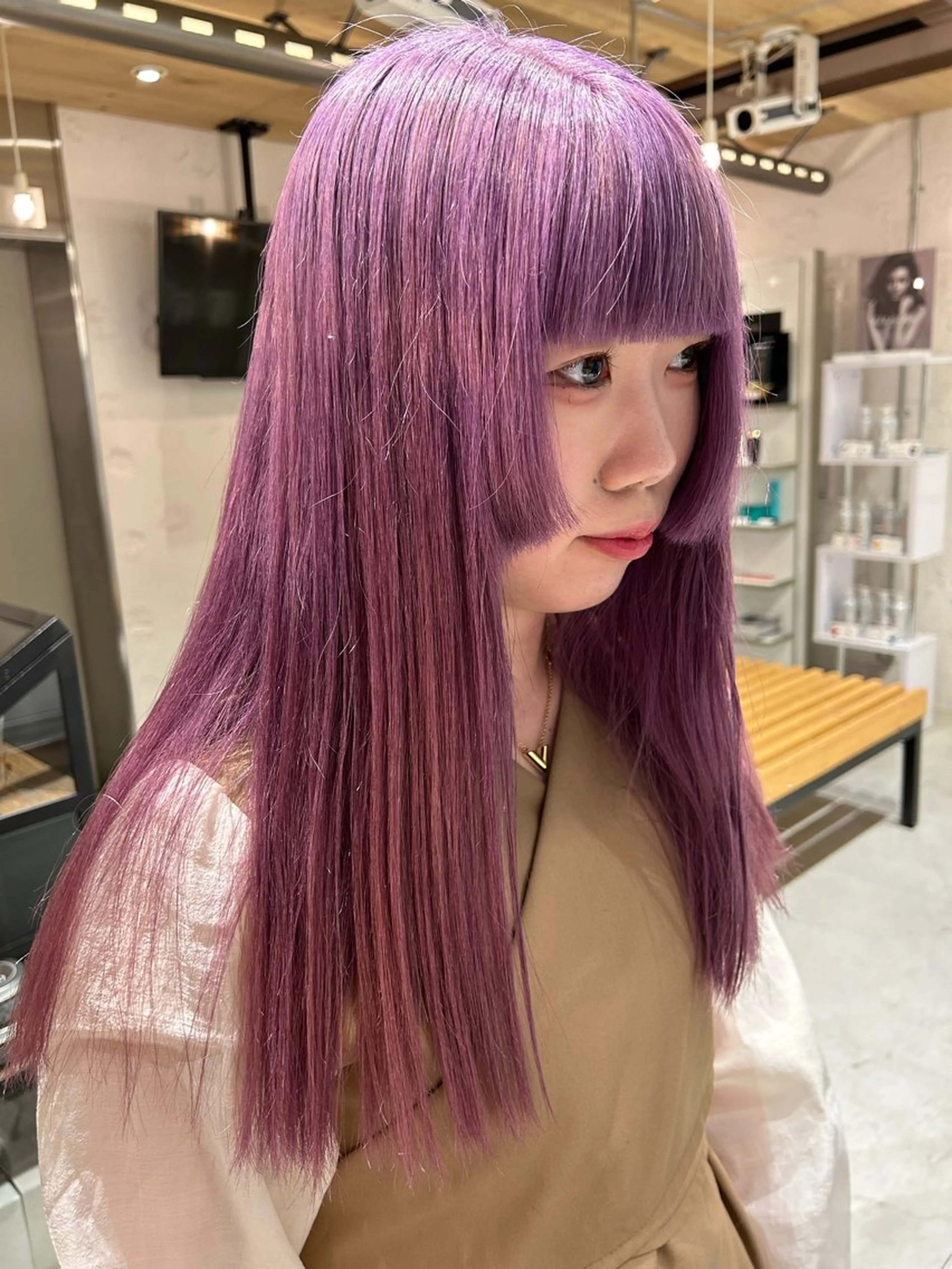 セミロング カラー カット ヘアカラー トリートメント メンズ多数⚡ブリーチ 特化💚Acchonのヘアスタイル
