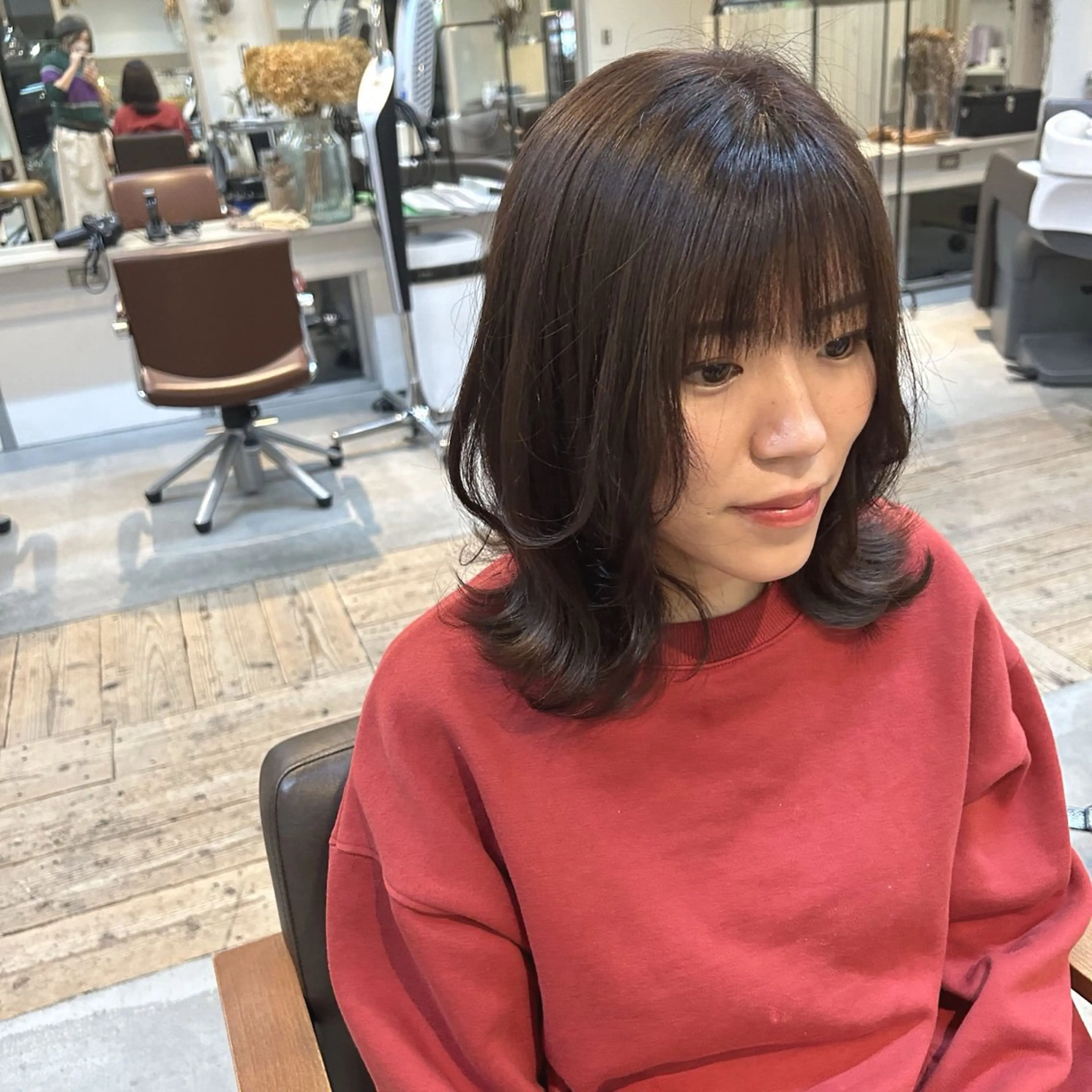 ミディアム ヘアカラー kachina所属・綿貫 美雪のヘアスタイル