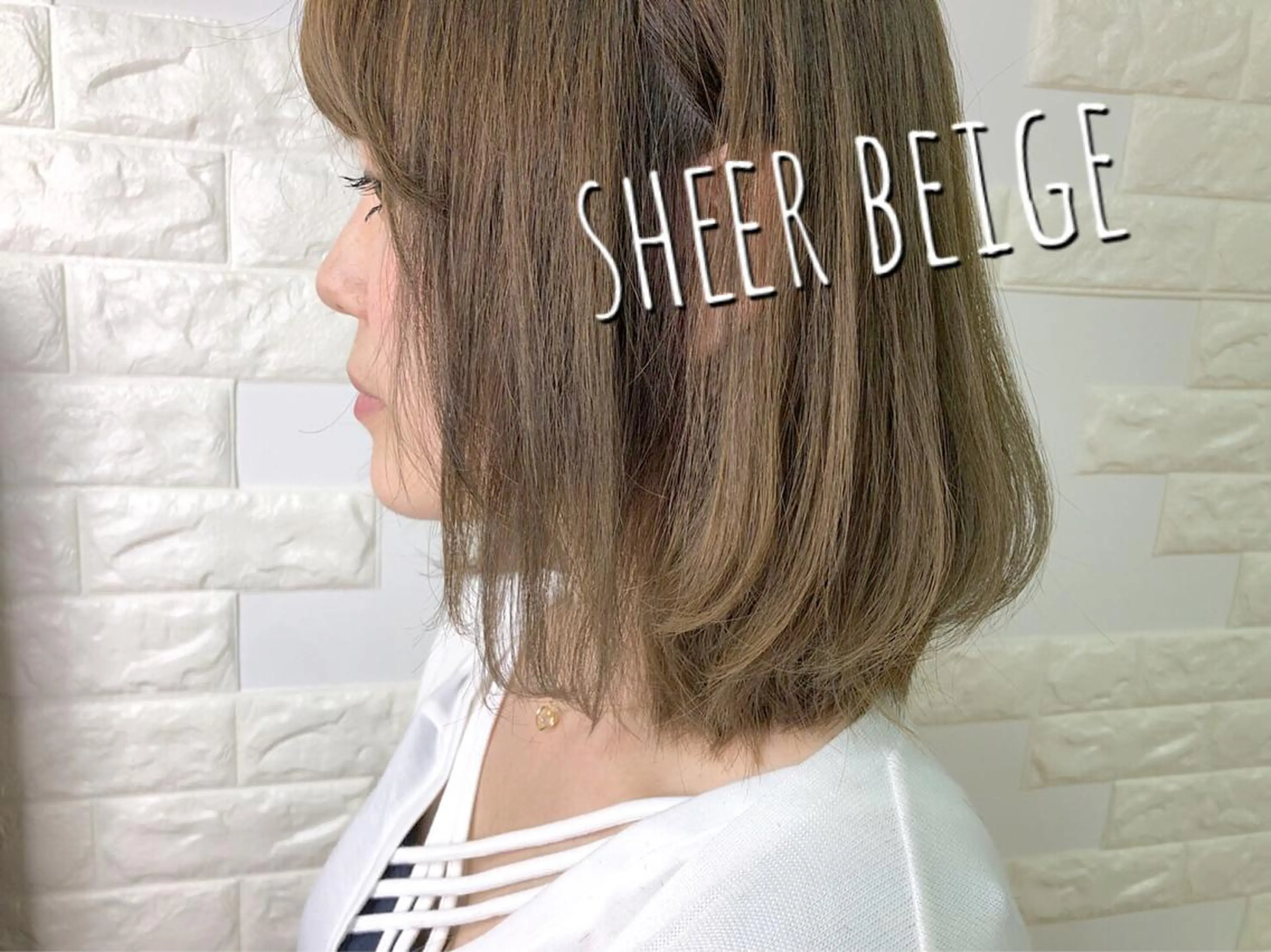 セミロング カラー 横浜ブリーチムラ直し ハイトーン/ブリーチのヘアスタイル