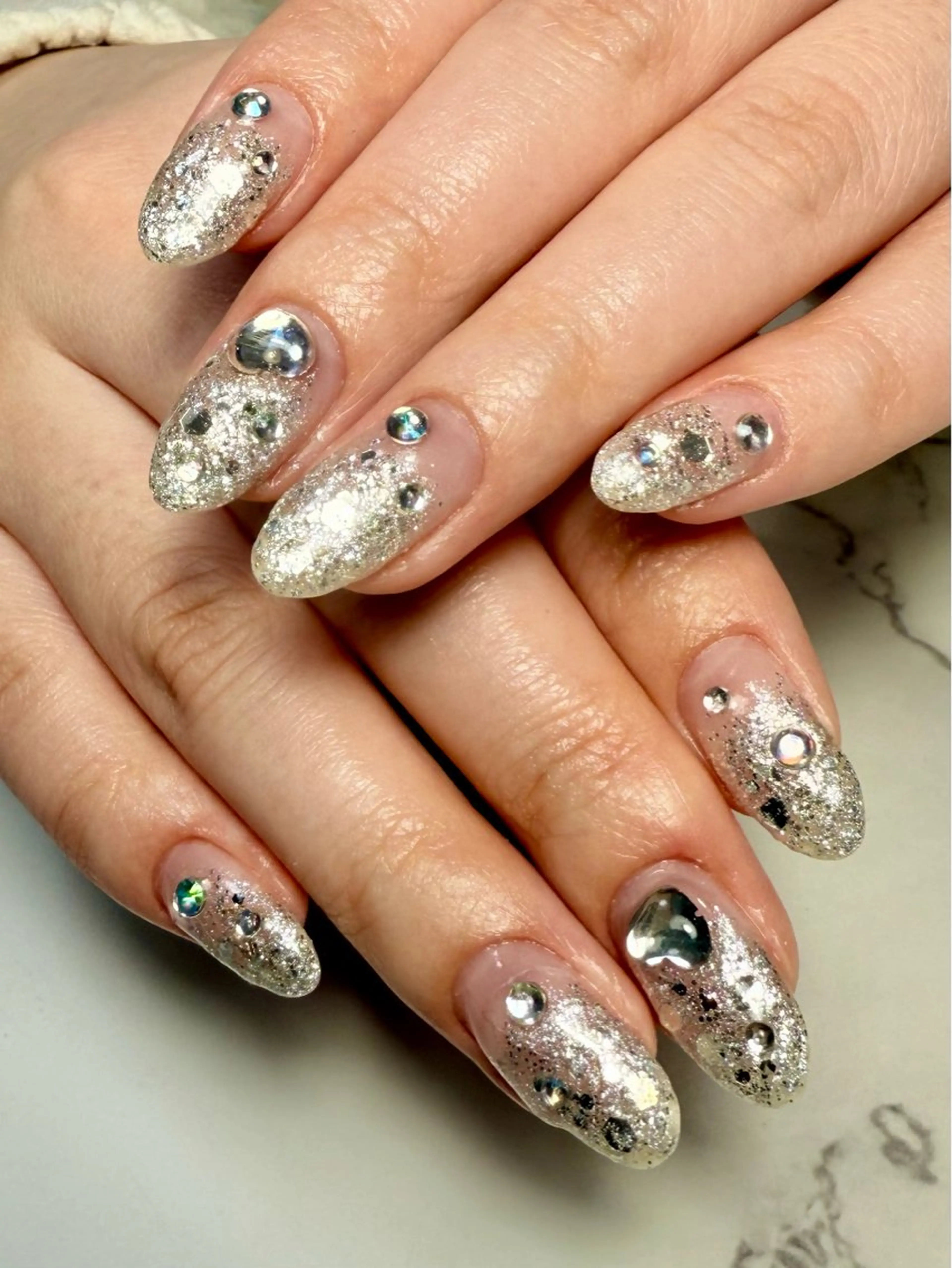 ネイル アートネイル チークネイル フラッシュネイル フラッシュマグ フレンチネイル Mai’s nailのネイルデザイン