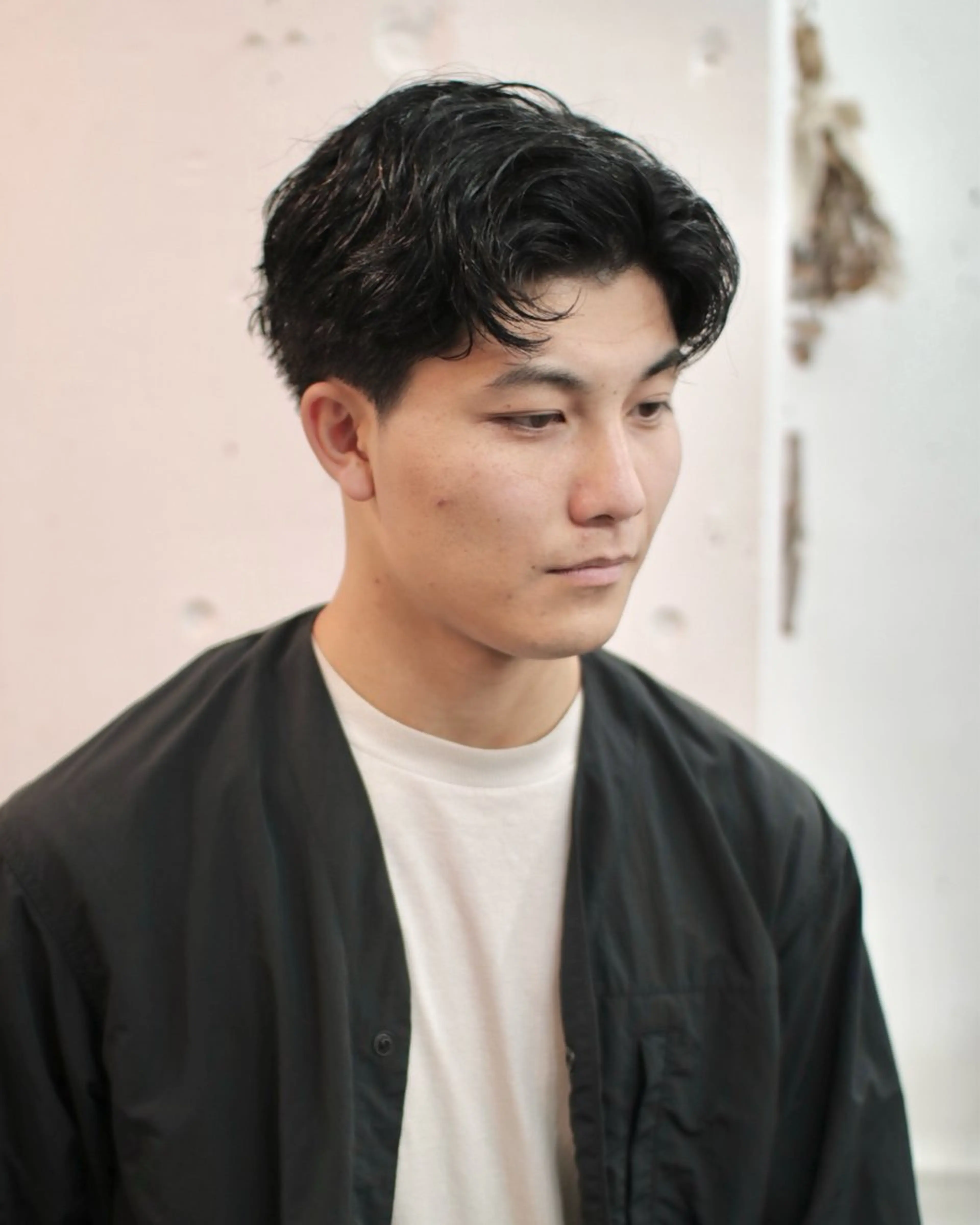 ショート パーマ メンズ カット パーマ トリートメント 木村陸弥 似合わせ 透明感カラー🌿のヘアスタイル