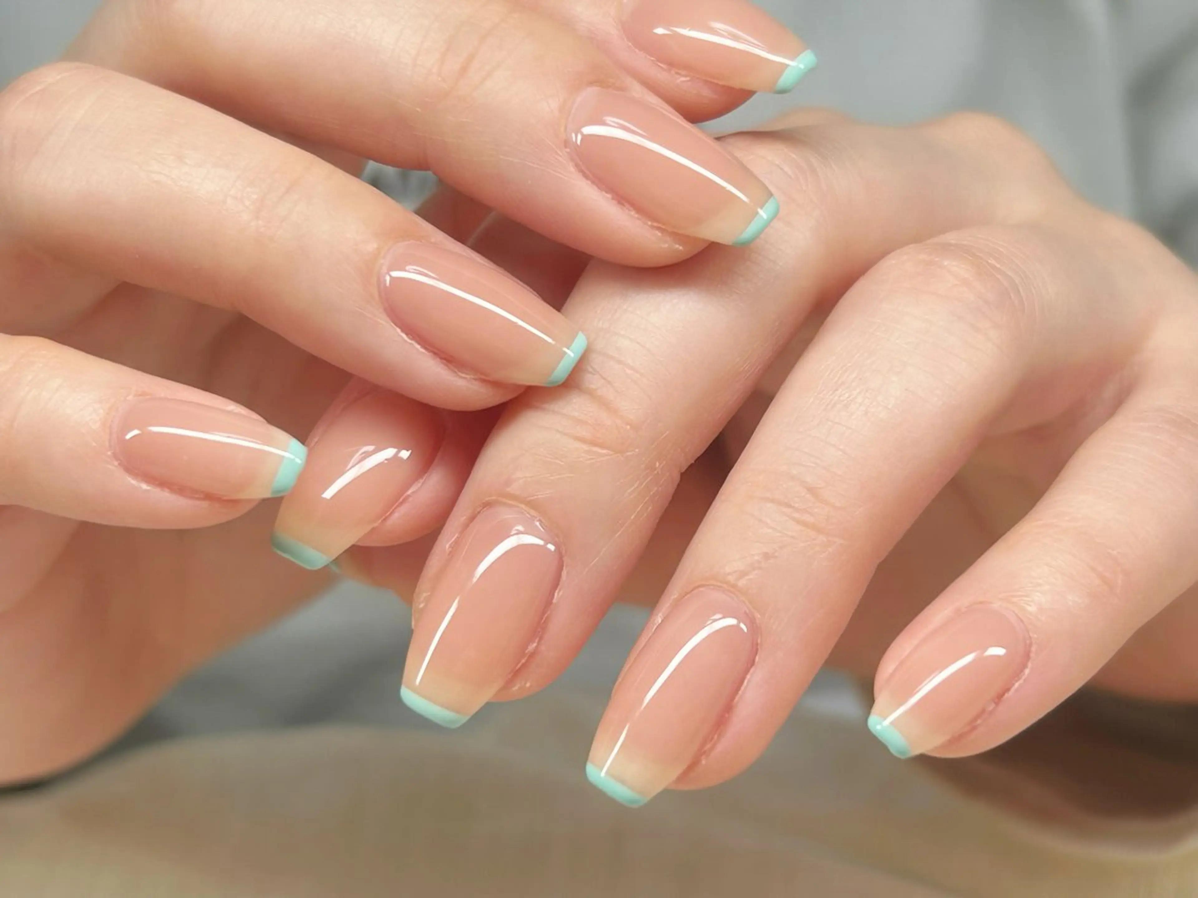 ネイル アートネイル チークネイル 成人式 入学式 長さ出し ハンドネイル Lino Nailのネイルデザイン