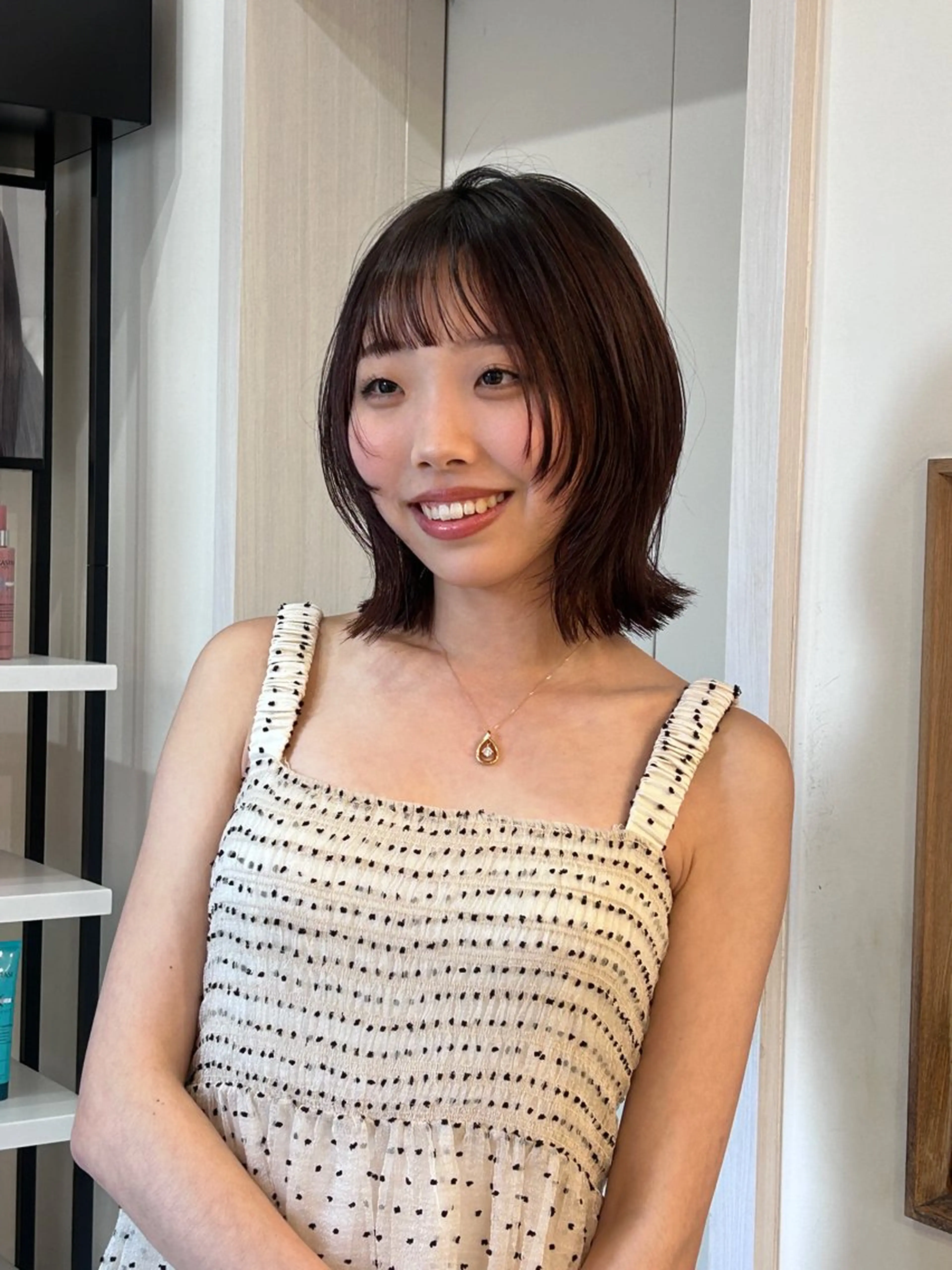 ミディアム カラー カット ヘアカラー トリートメント ナチュラル大人っぽい スタイル　MAORIのヘアスタイル