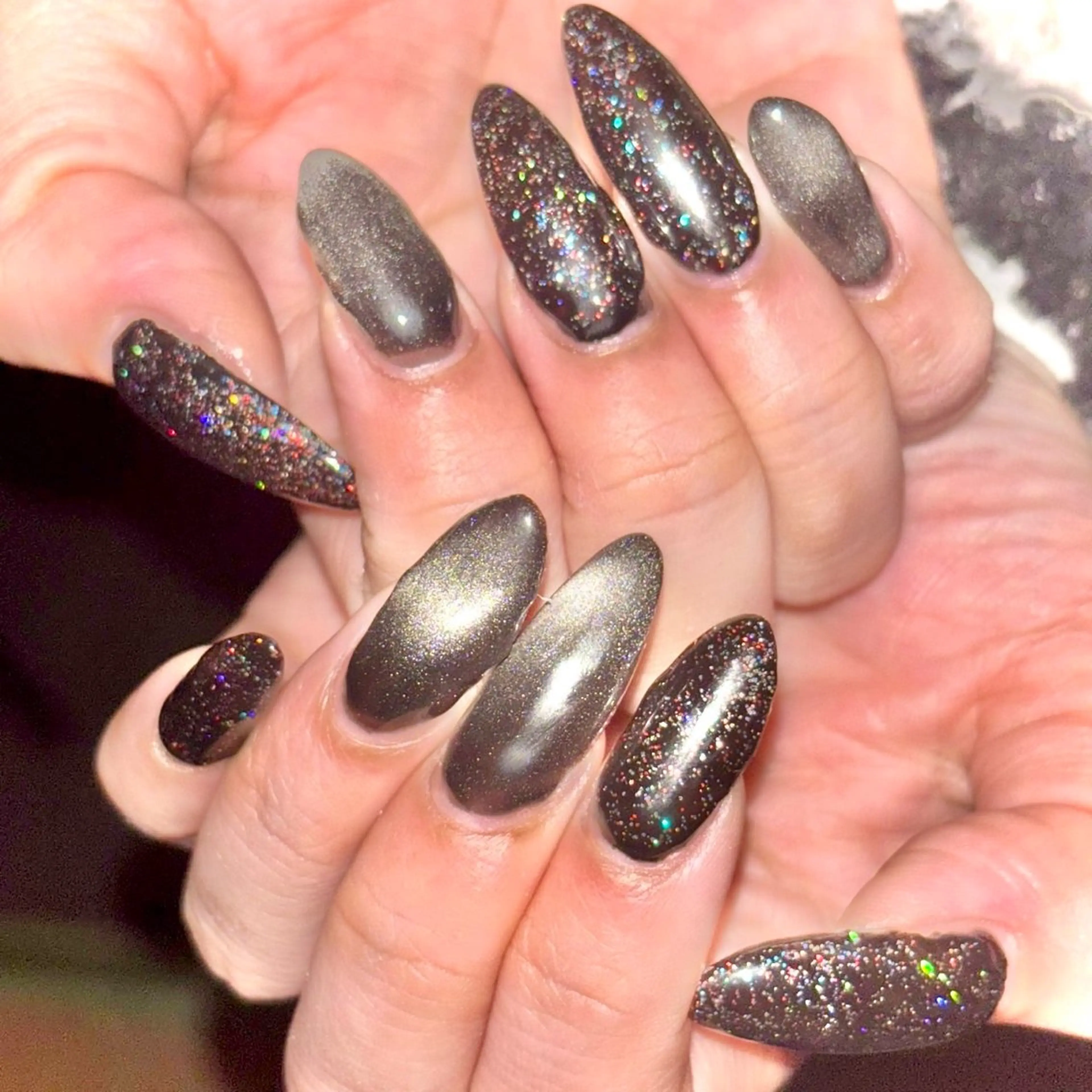 ネイル フラッシュネイル 冬ネイル miminon 自宅ネイルサロンのネイルデザイン