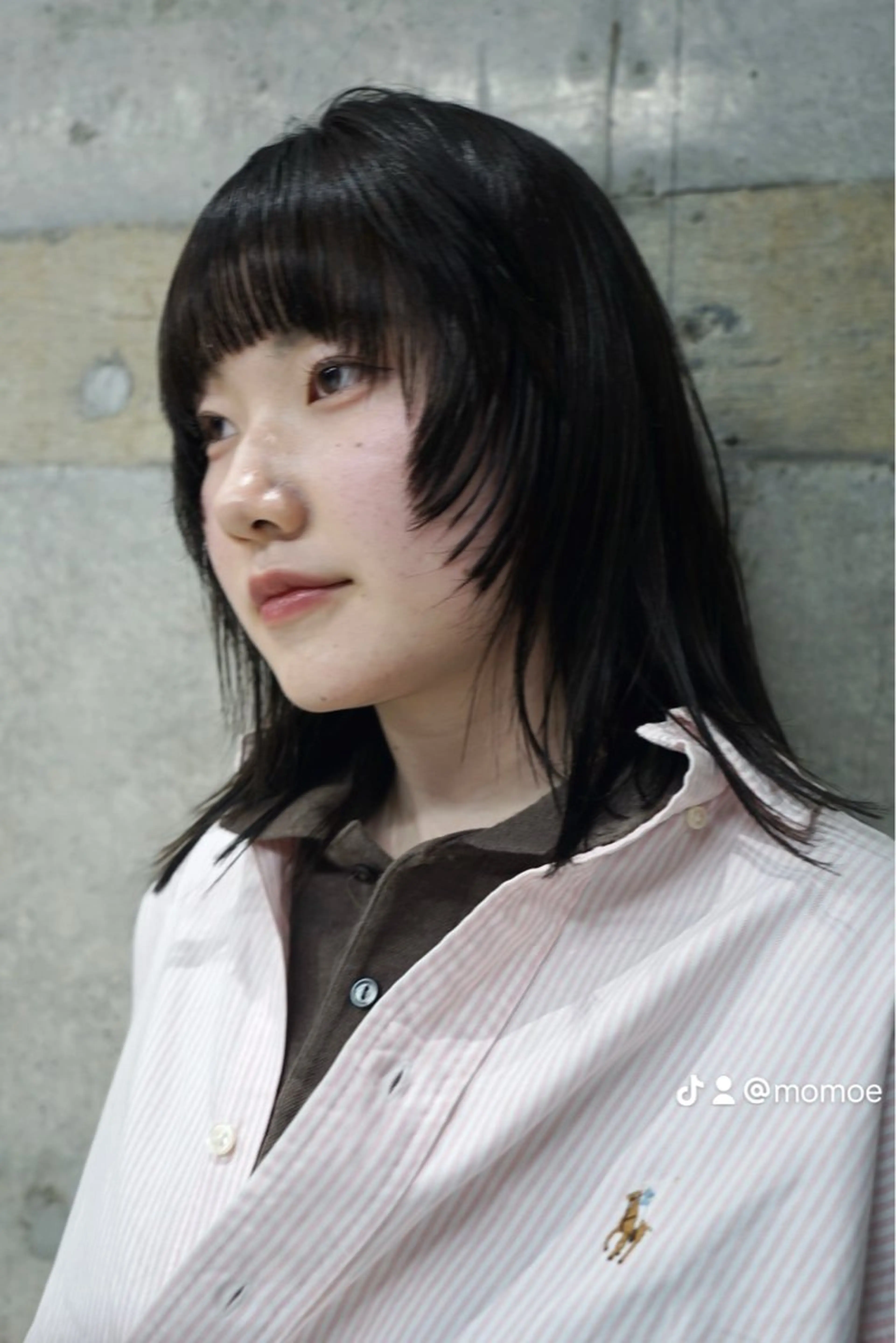 ミディアム カラー カット ヘアカラー トリートメント wewe: momoeのヘアスタイル