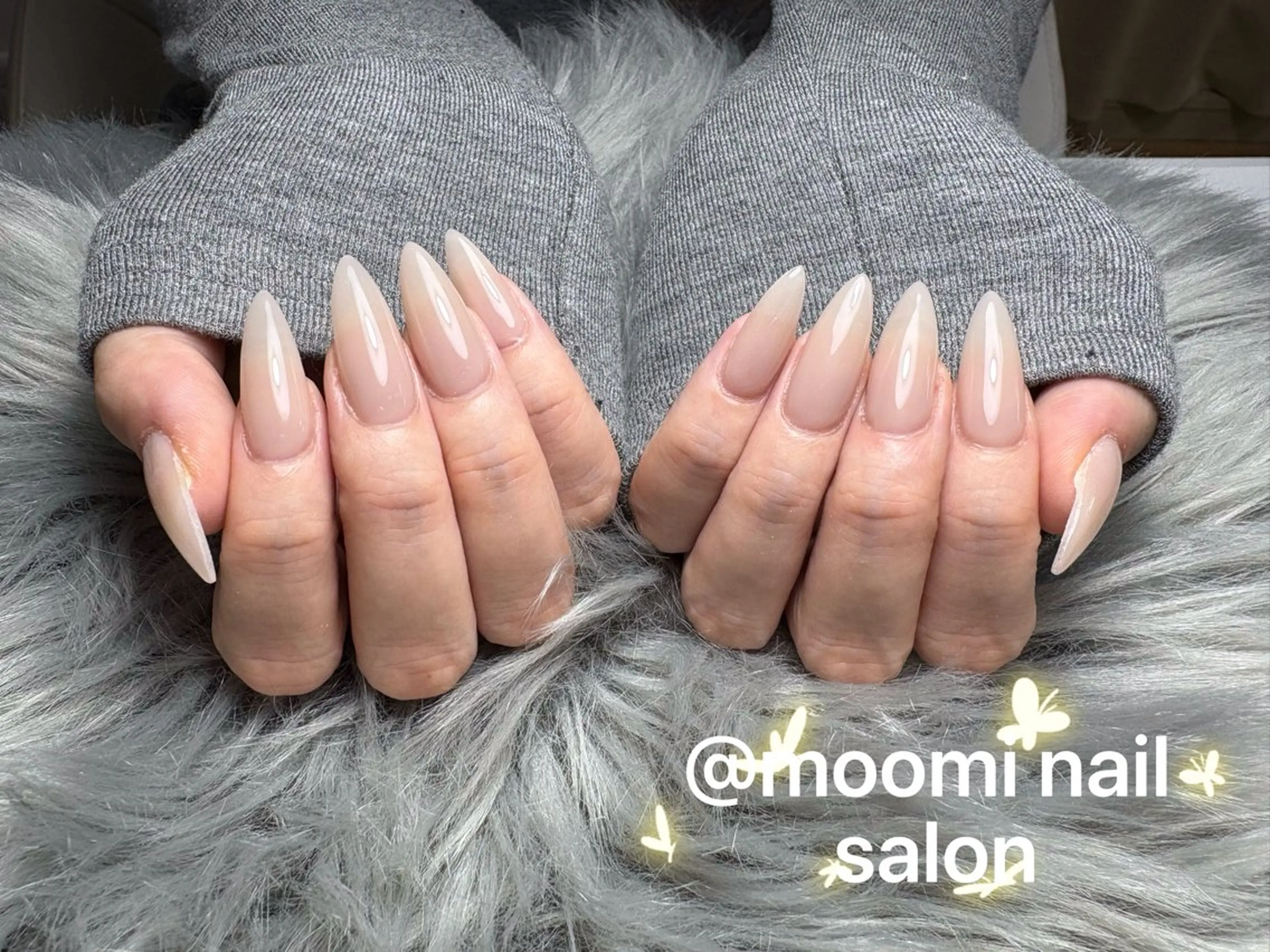ネイル チークネイル フレンチネイル ジェルネイル グラデーション ハート ハンドネイル moomi nail スカルプ専門のネイルデザイン