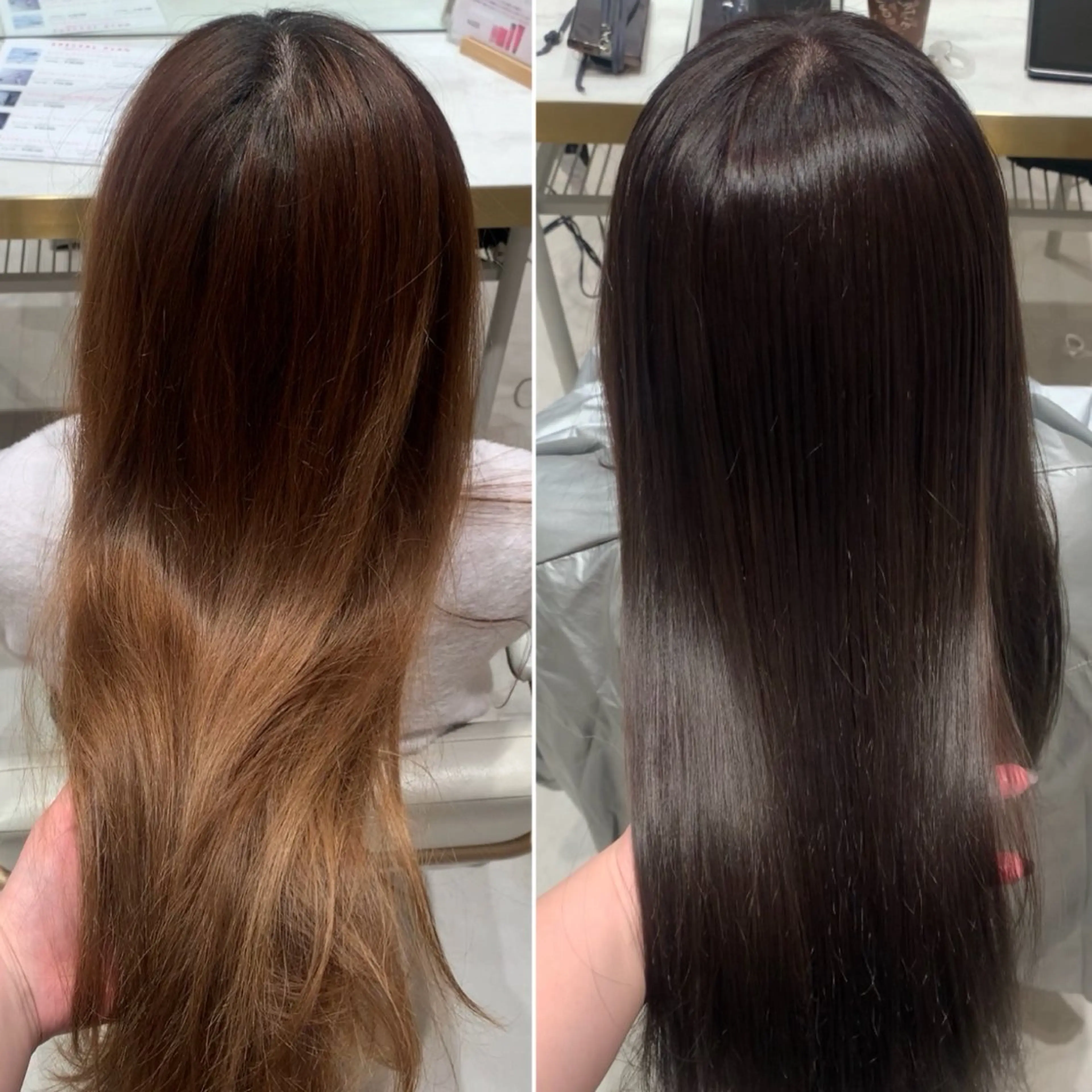 ロング カラー ヘアカラー トリートメント 内田 志乃のヘアスタイル