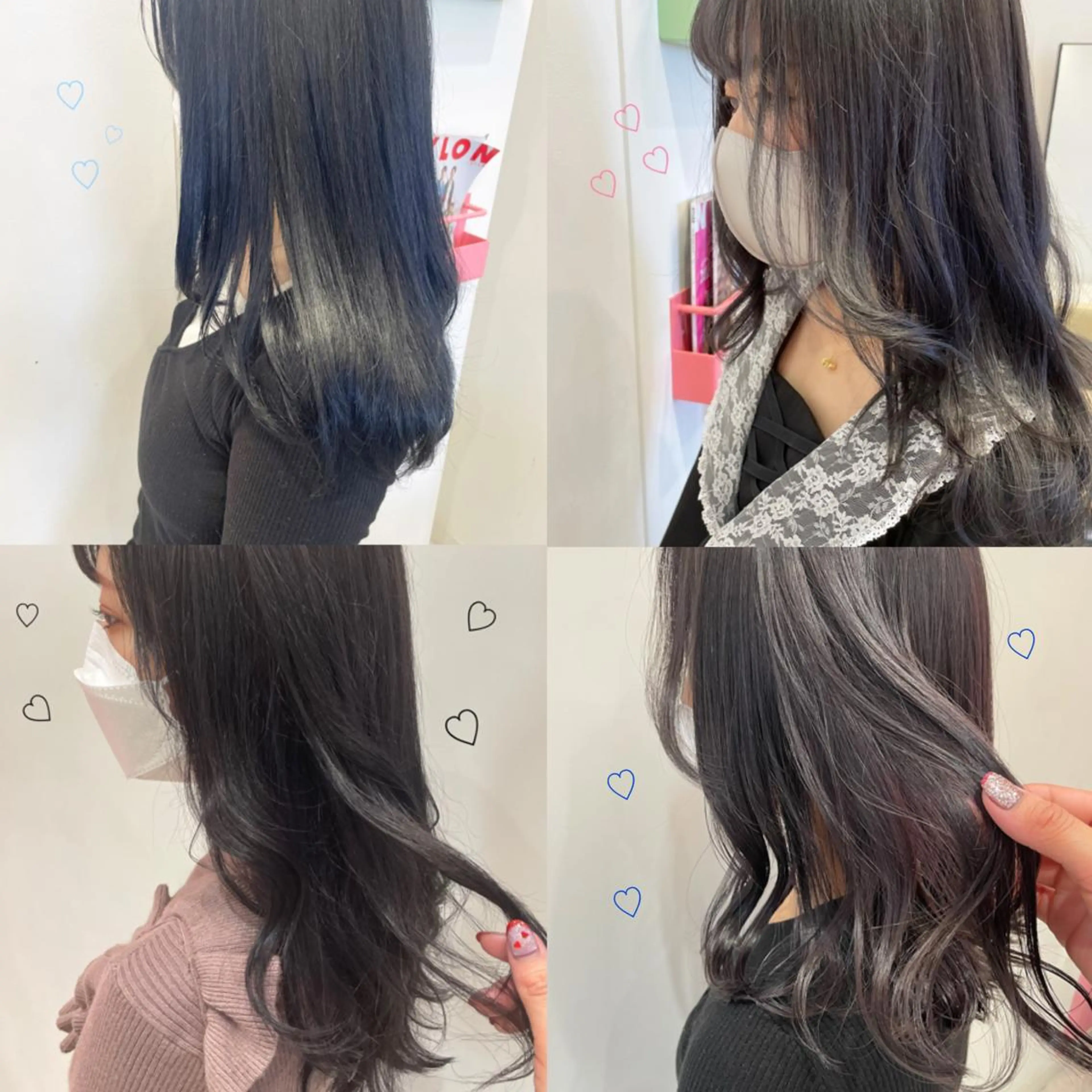 ミディアム カラー 透明感カラー ダークグレー カット ヘアカラー 新宿駅近♡個室 ♡関口三都季🌜のヘアスタイル