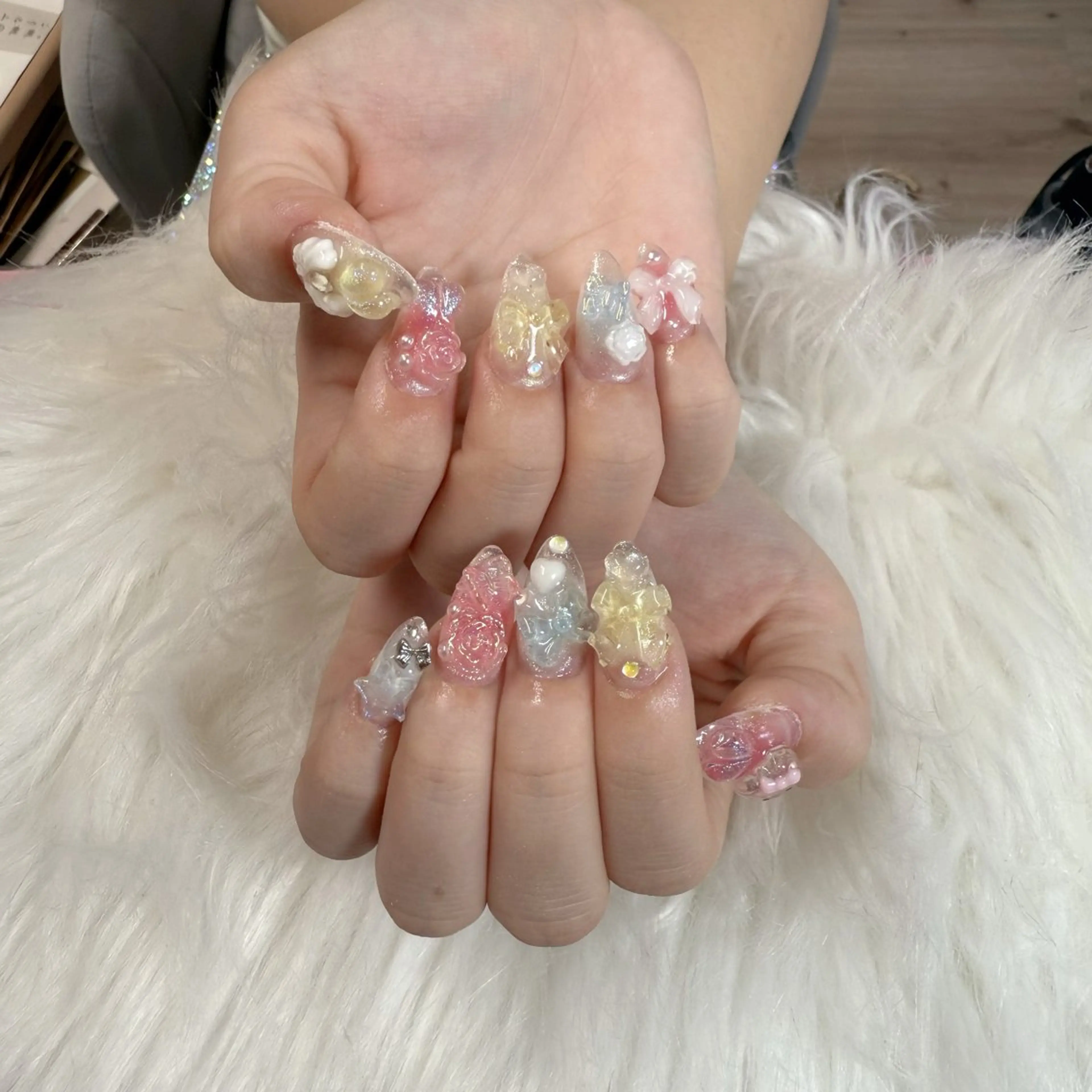 ネイル ハンドネイル 🎀nana🫧 ワンホンネイル🎀のネイルデザイン