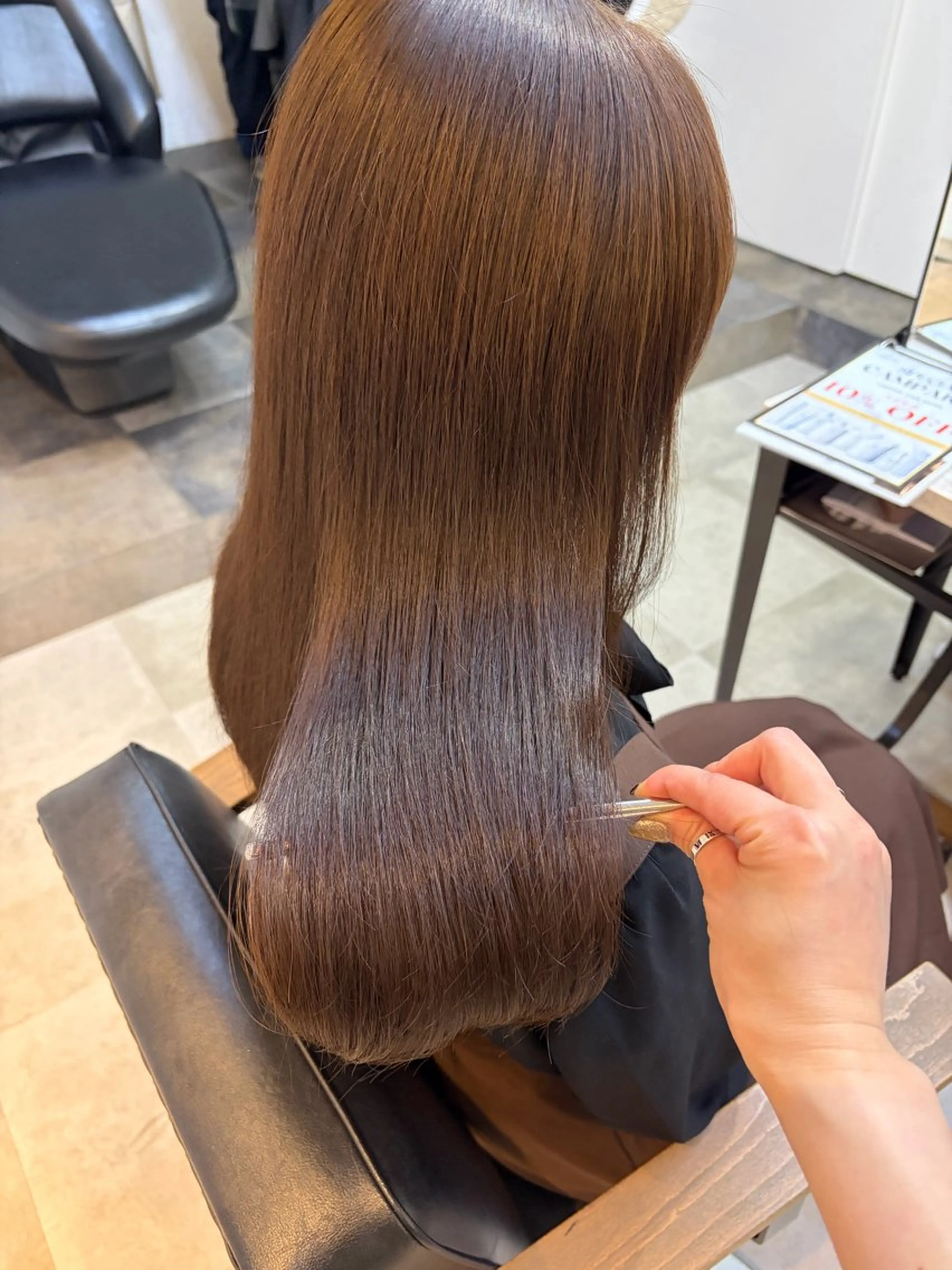 セミロング カラー 🥀韓国ヘア🥀 宮津真菜のヘアスタイル