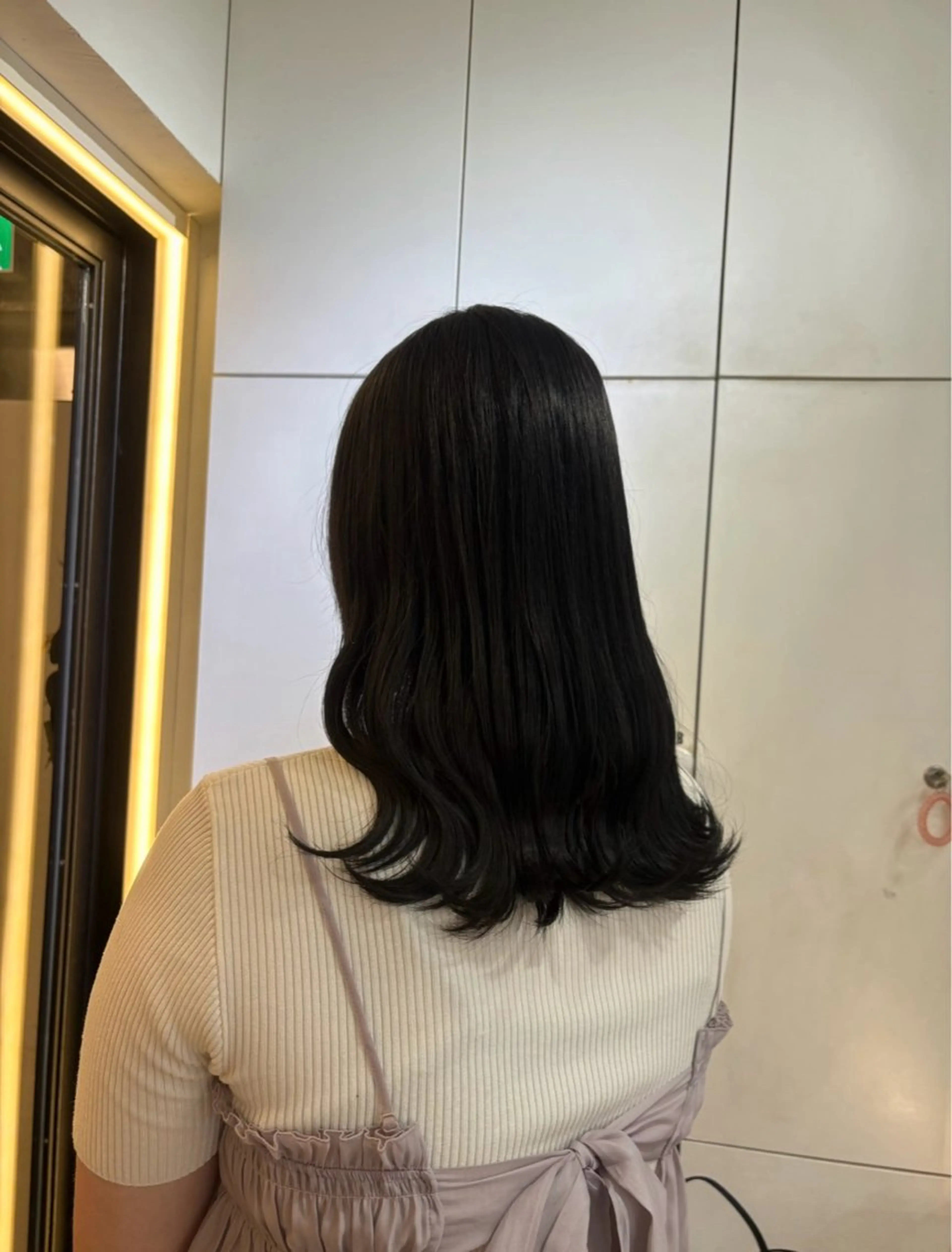ミディアム カラー 黒髪 透明感カラー ao 🎀 梅田美容室のヘアスタイル