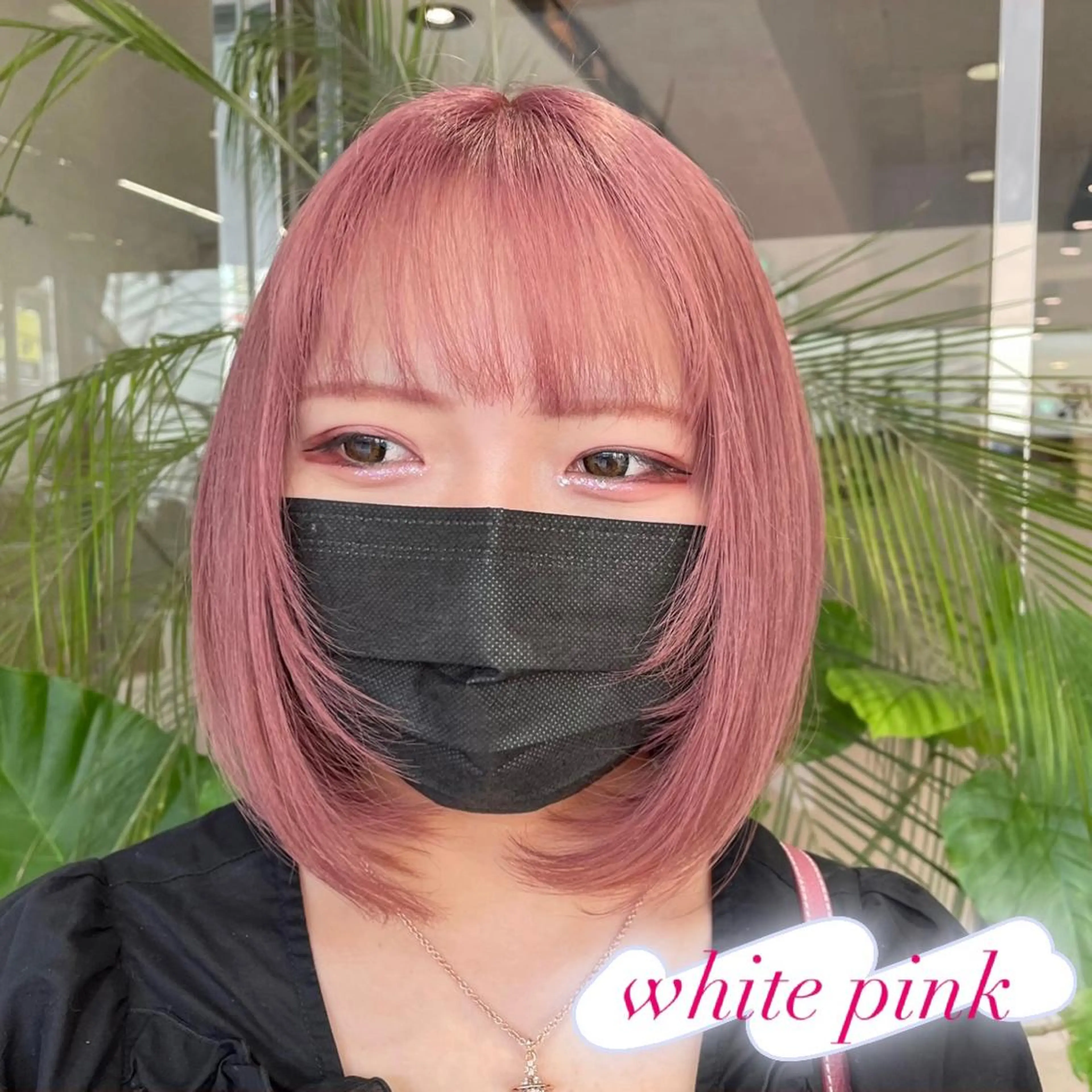 カラー ピンクカラー ホワイトピンク ヘアカラー ピンクカラー🎀/ ミルクティー🍼花音のヘアスタイル