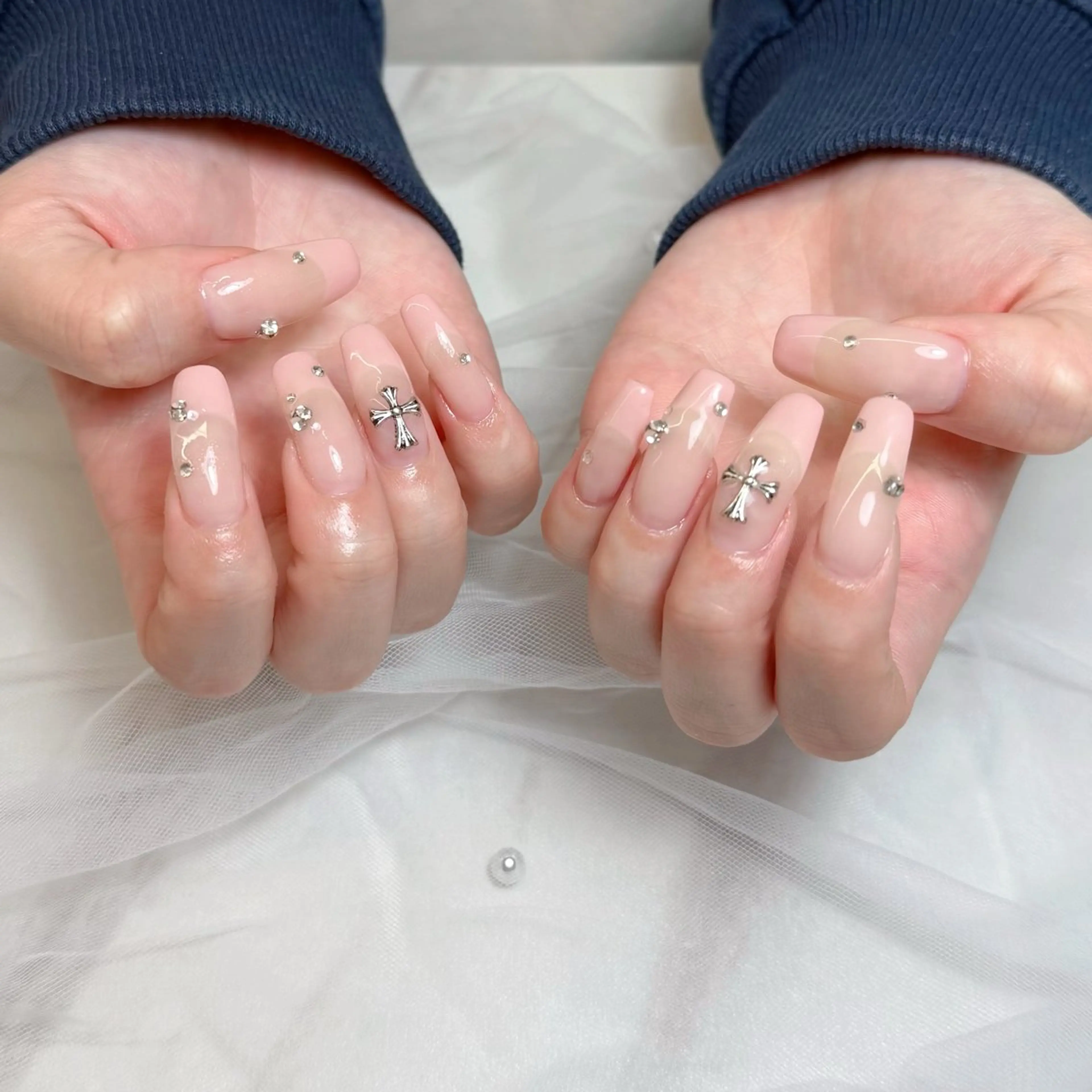 ネイル ハンドネイル mau🩵nail 堺筋本町｜心斎橋のネイルデザイン