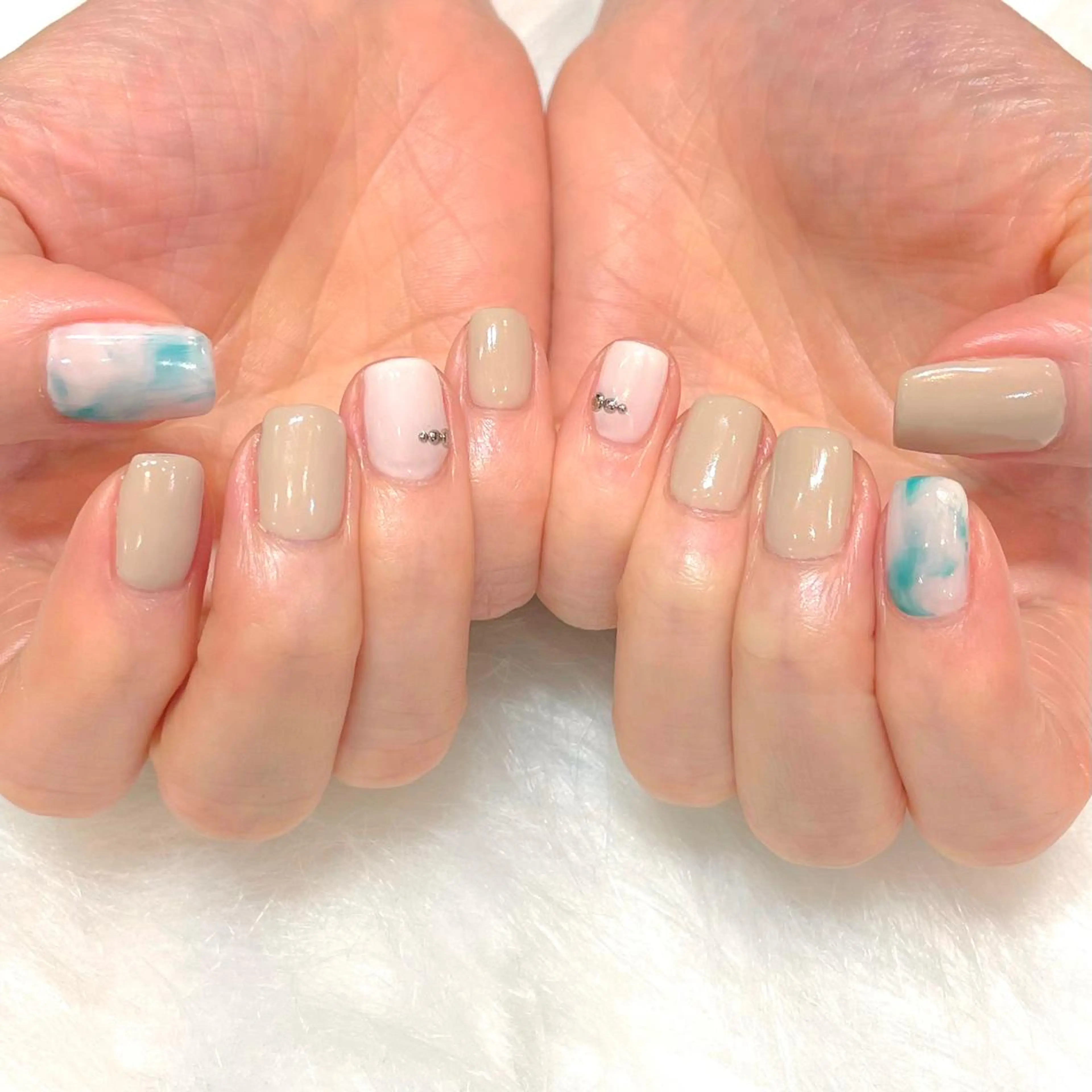 ネイル グリーン MADDYNAILS ✴︎柏痛ネイルのネイルデザイン