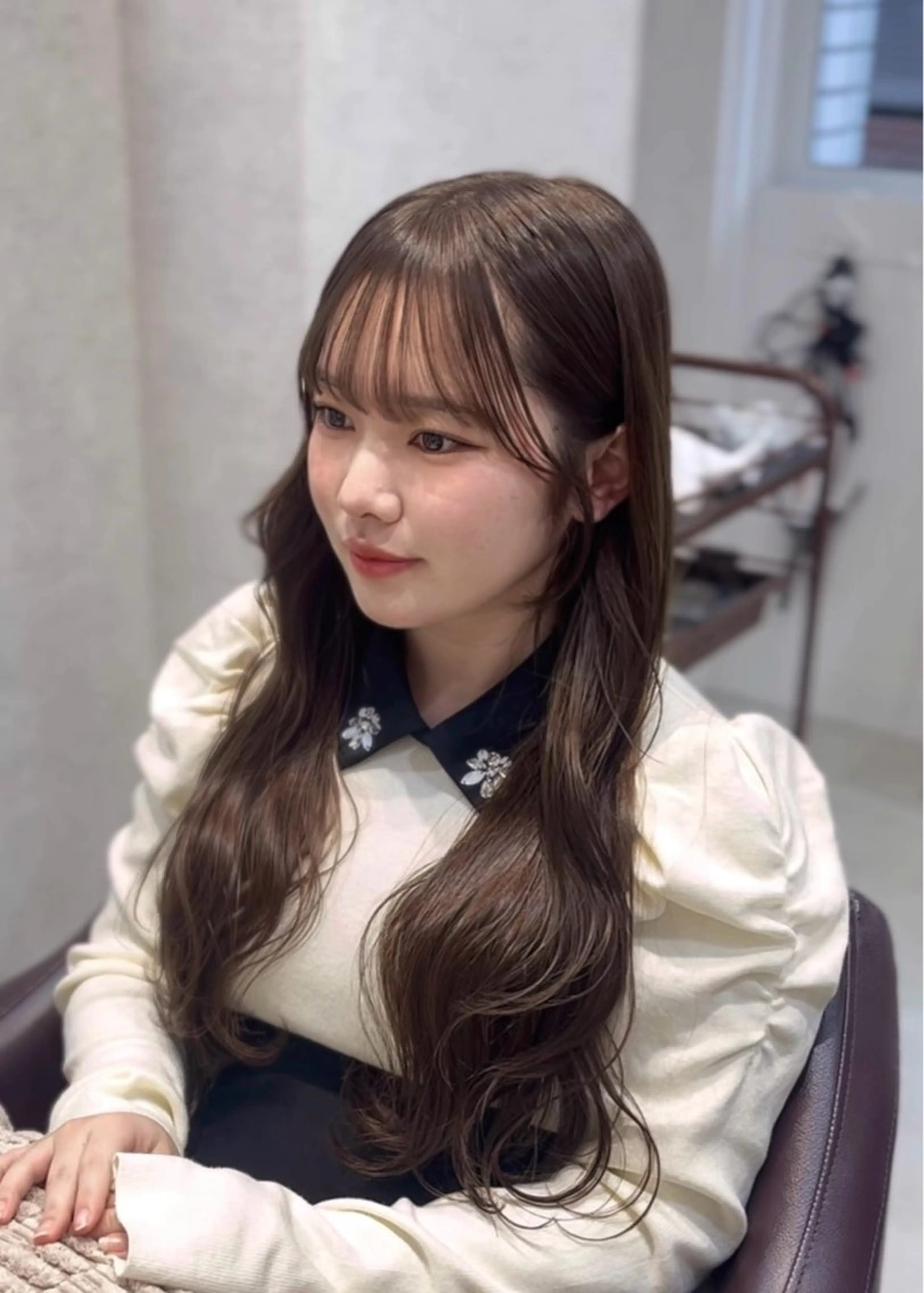 ロング カラー suzuka/透明感 /顔周り/美髪矯正のヘアスタイル