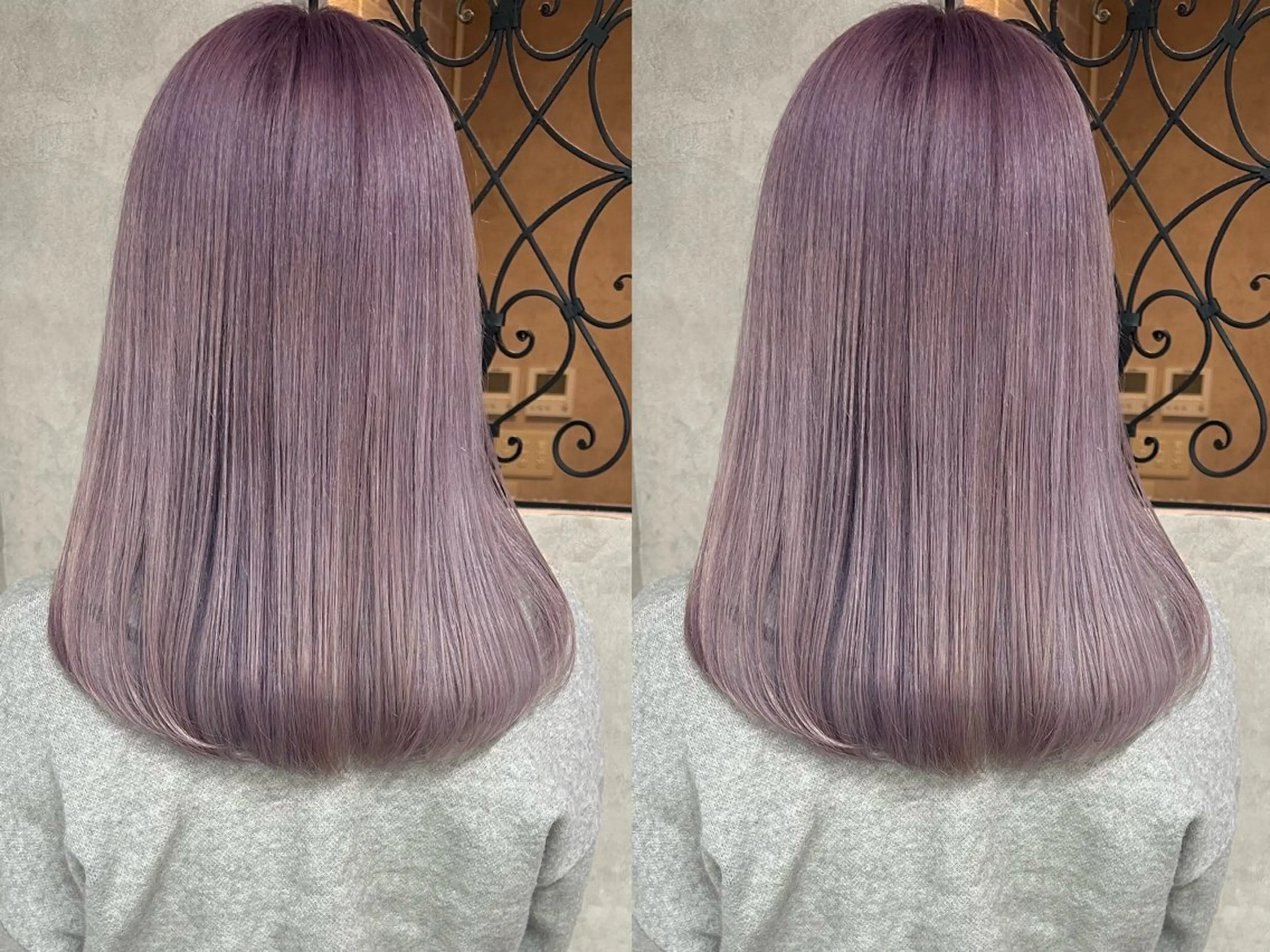 セミロング カラー ラベンダーカラー ヘアカラー トリートメント 優花/ハイトーン /デザインカラーのヘアスタイル