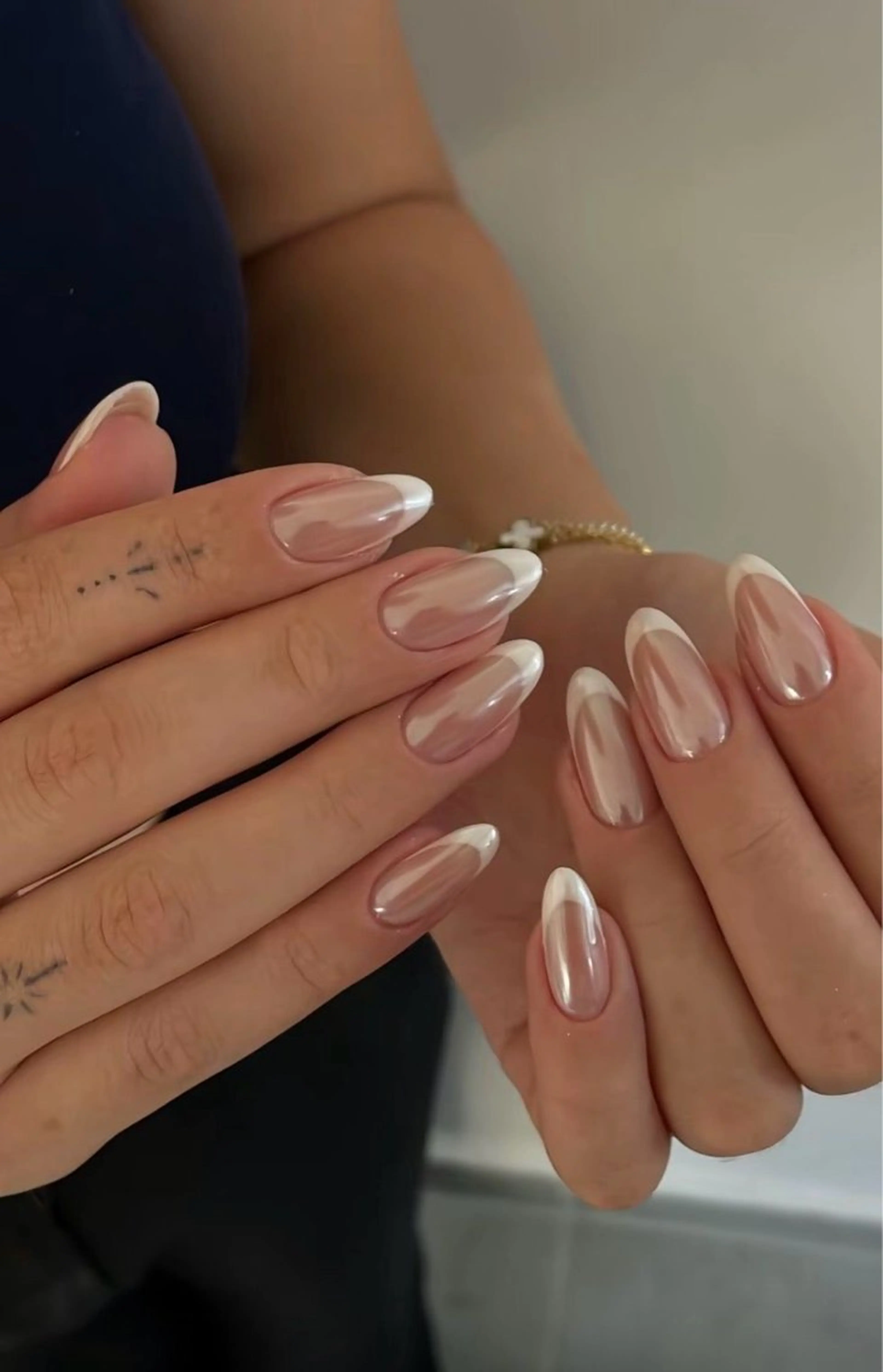 ネイル フレンチネイル ミラーネイル ハンドネイル Doraemi ANA.CHUOのネイルデザイン