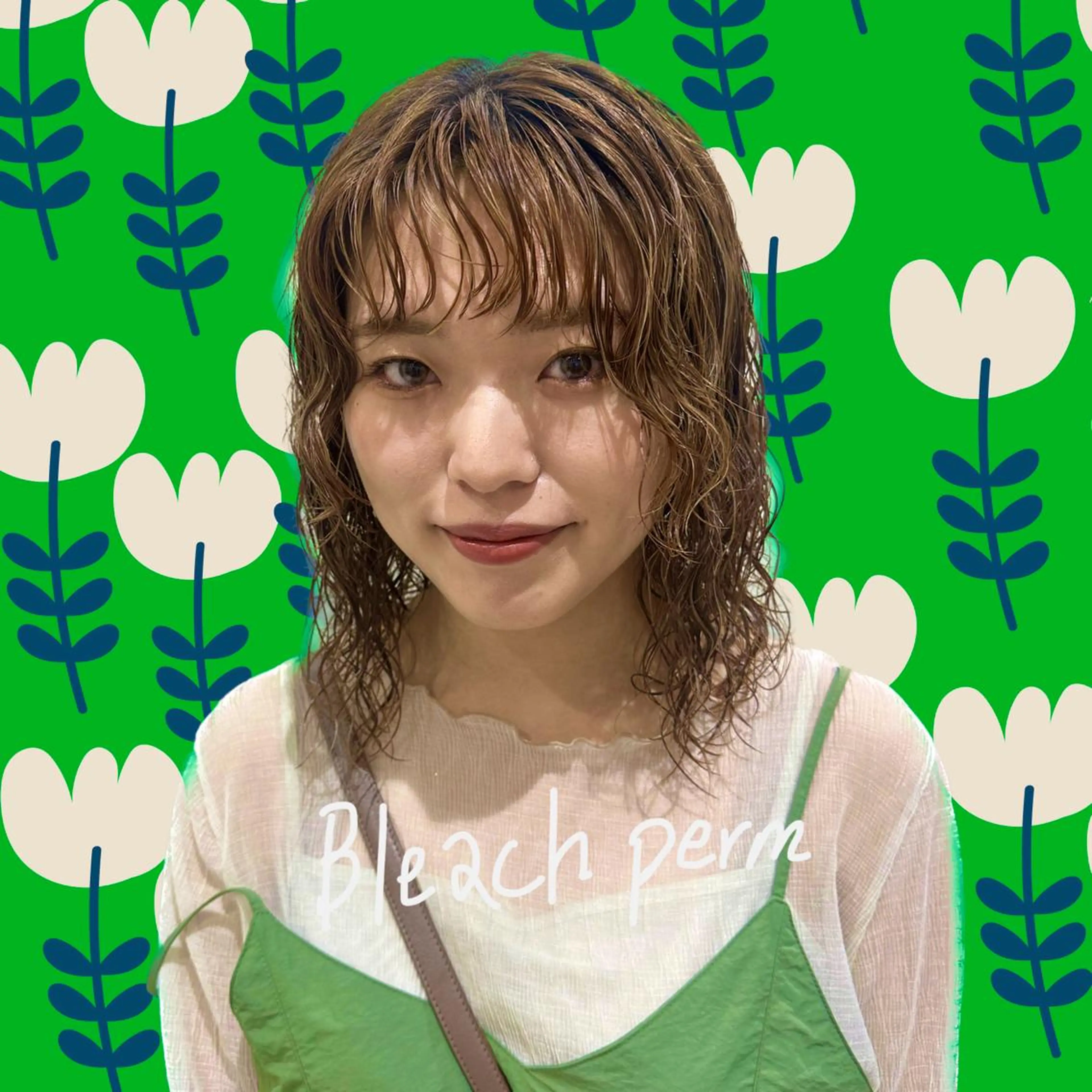 ミディアム パーマ ミディアムパーマ ブリーチパーマ 🎀Rumiのヘアスタイル