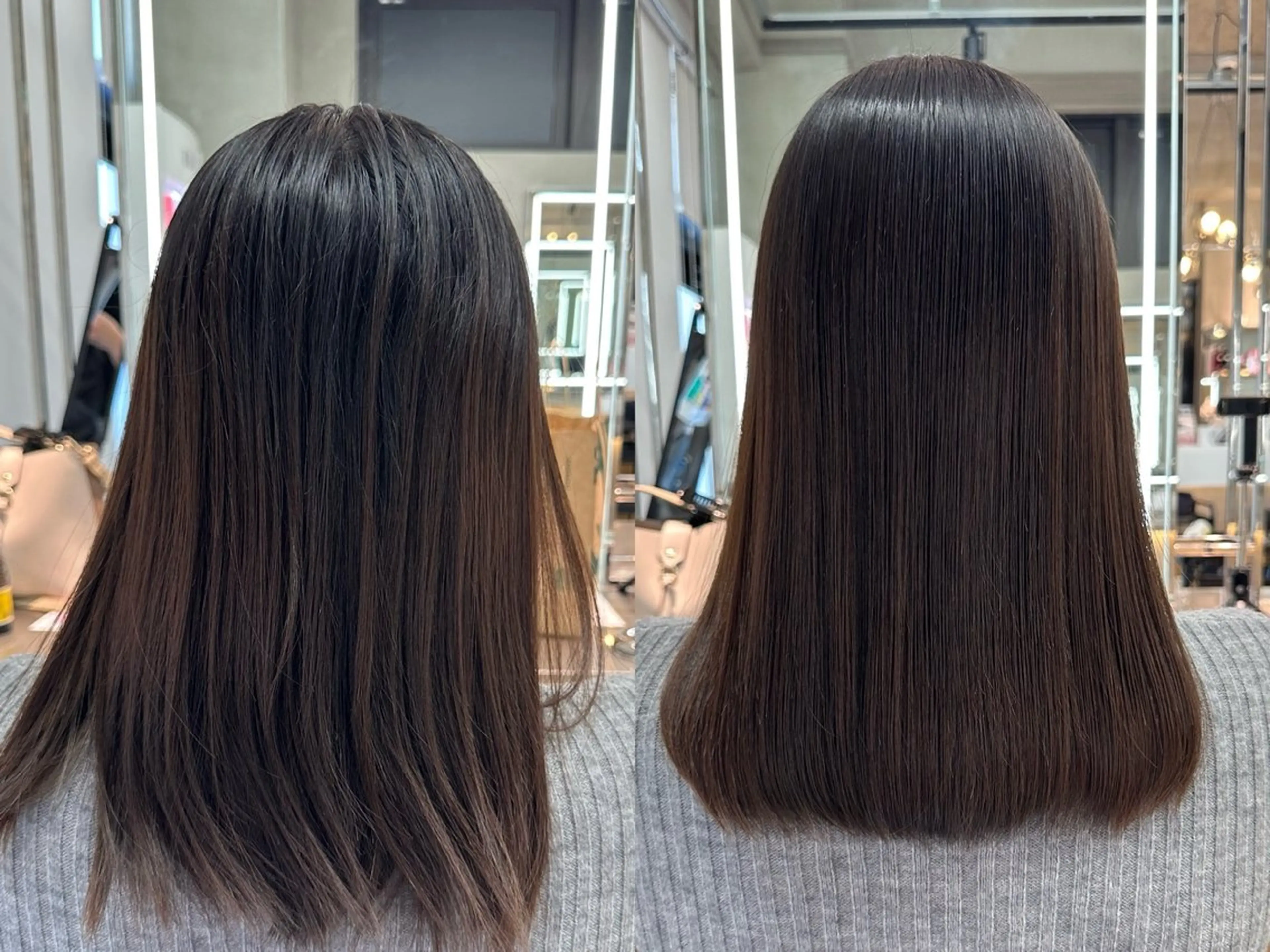 ミディアム カット 縮毛矯正 トリートメント ✨髪質改善特化✨副 店長椎葉信乃介のヘアスタイル