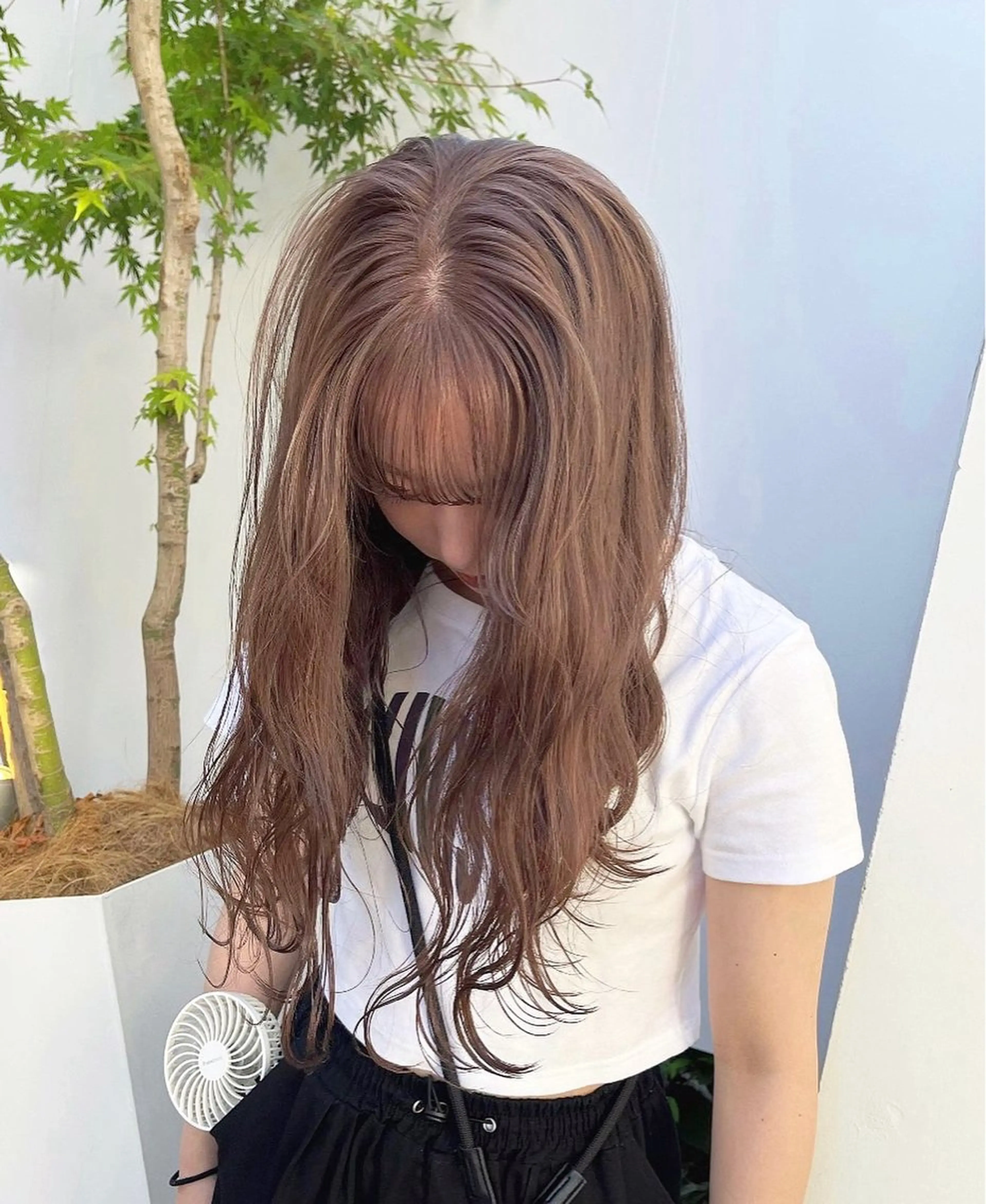 ミディアム カラー カット ヘアカラー トリートメント オリーブ/縮毛♡ Natsuno🩰のヘアスタイル