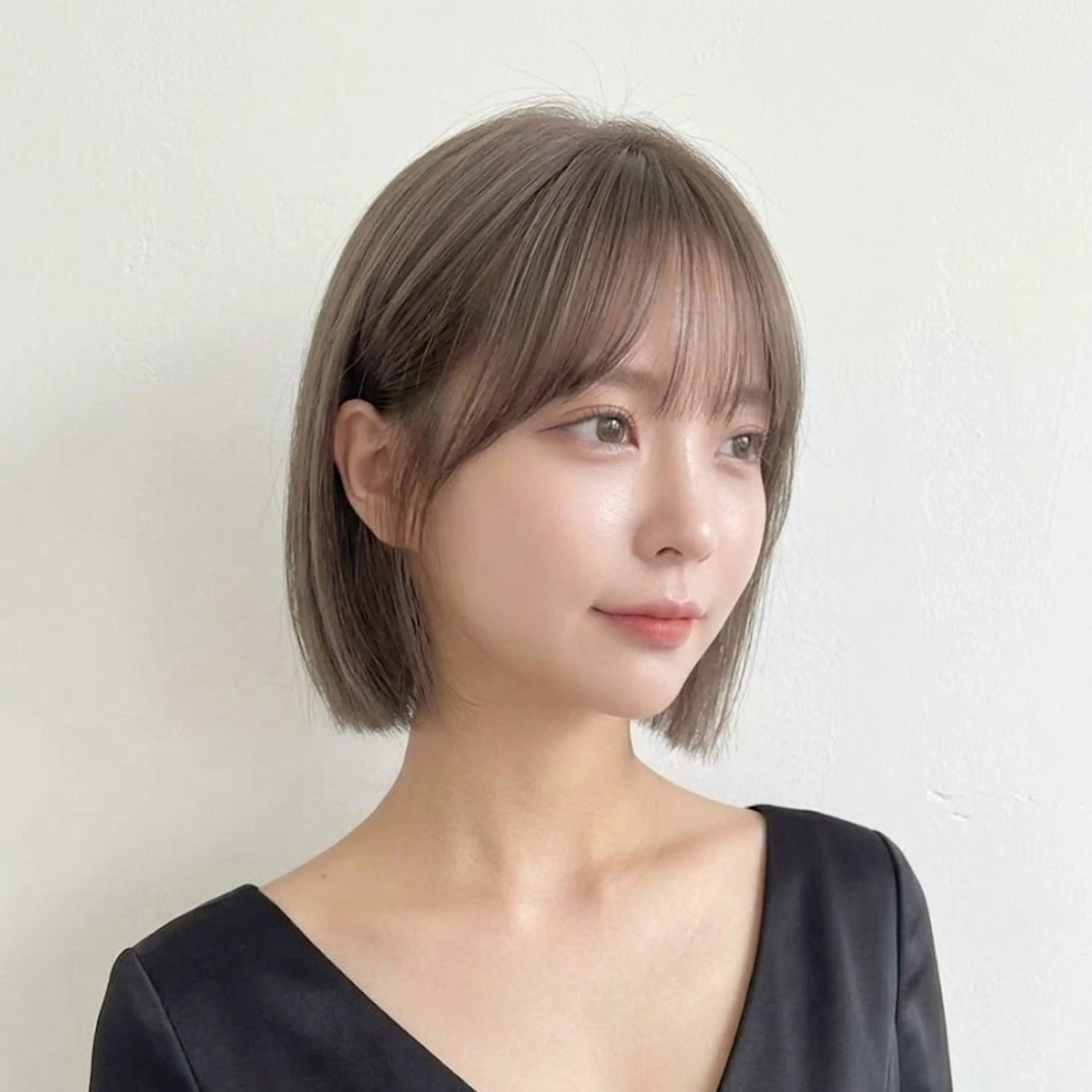 ショート カラー カット ヘアカラー トリートメント 【渋谷】中顔面短縮 ｜髪質改善｜れんのヘアスタイル